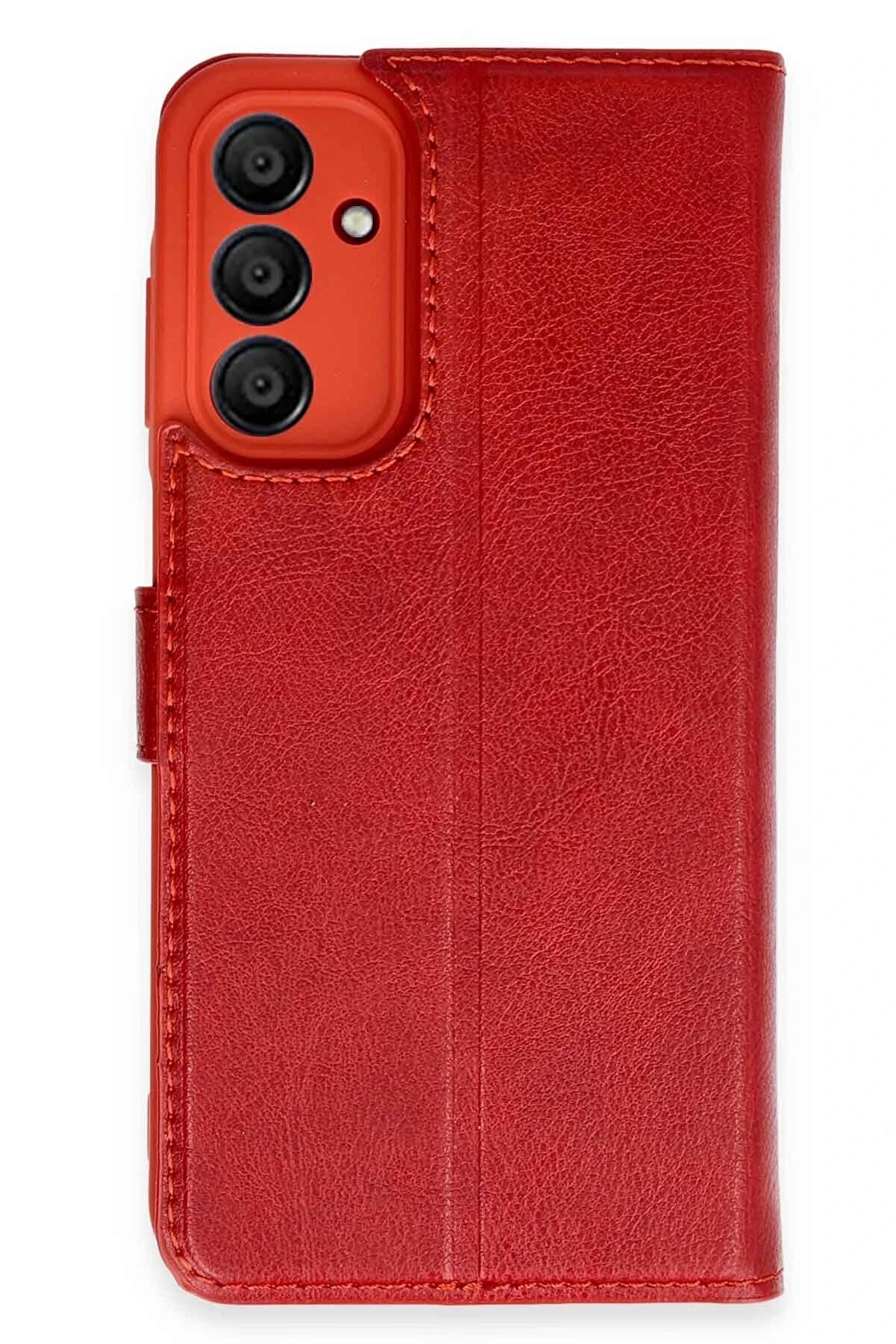 CepteToptan Samsung Galaxy A35 5G Kılıf Trend S Plus Kapaklı Kılıf - Kırmızı - DROPX3913-5195