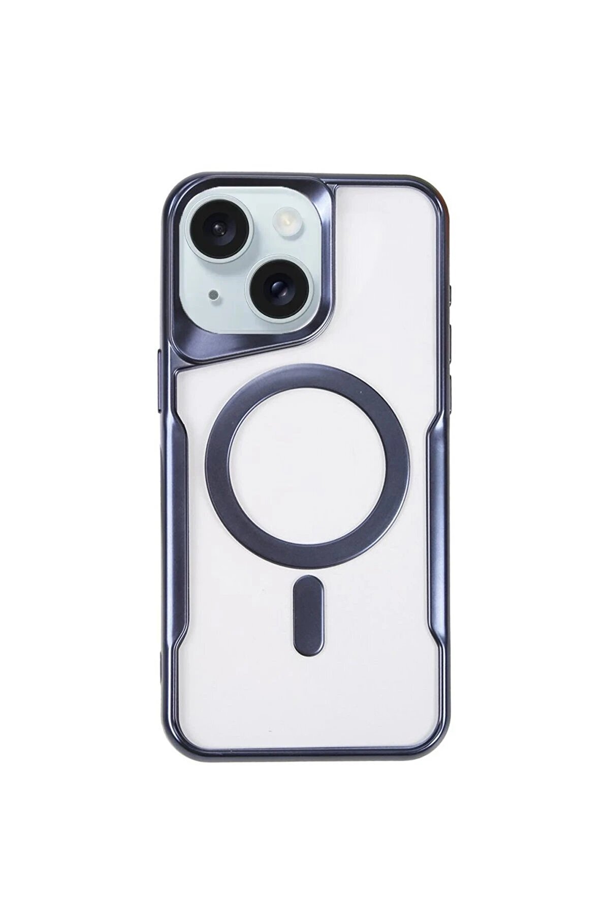 CepteToptan iPhone 15 Kılıf Boyi Magsafe Silikon Kapak - Lacivert - DROPX1831-2659