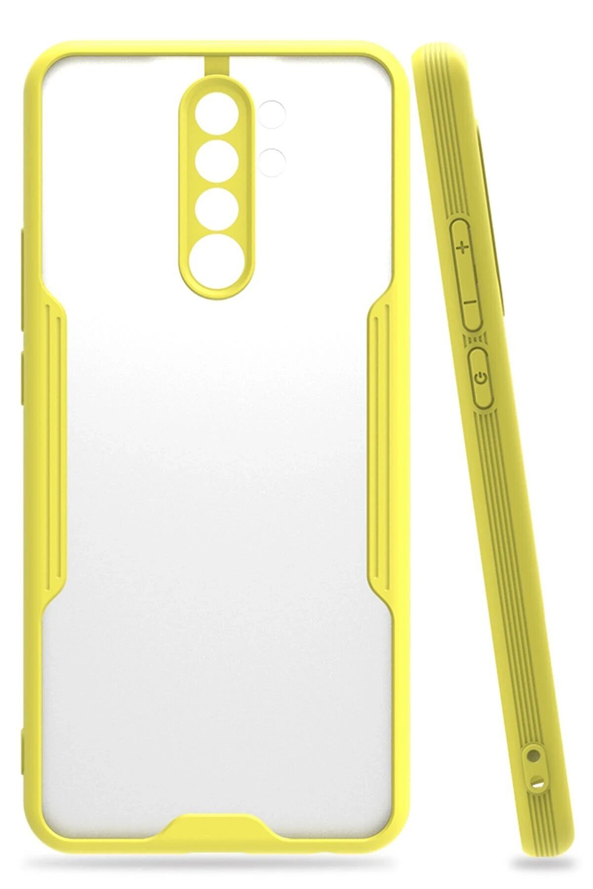 CepteToptan Xiaomi Redmi Note 8 Pro Kılıf Platin Silikon - Sarı - DROPX5904-3872