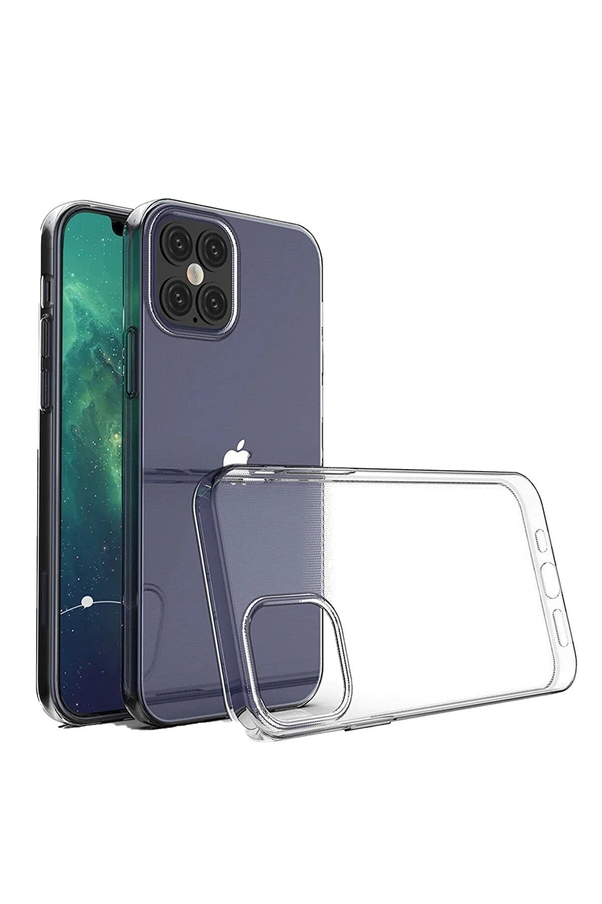 İphone 12 Kılıf Lüx Şeffaf Si̇li̇kon - Dropx6462-6178