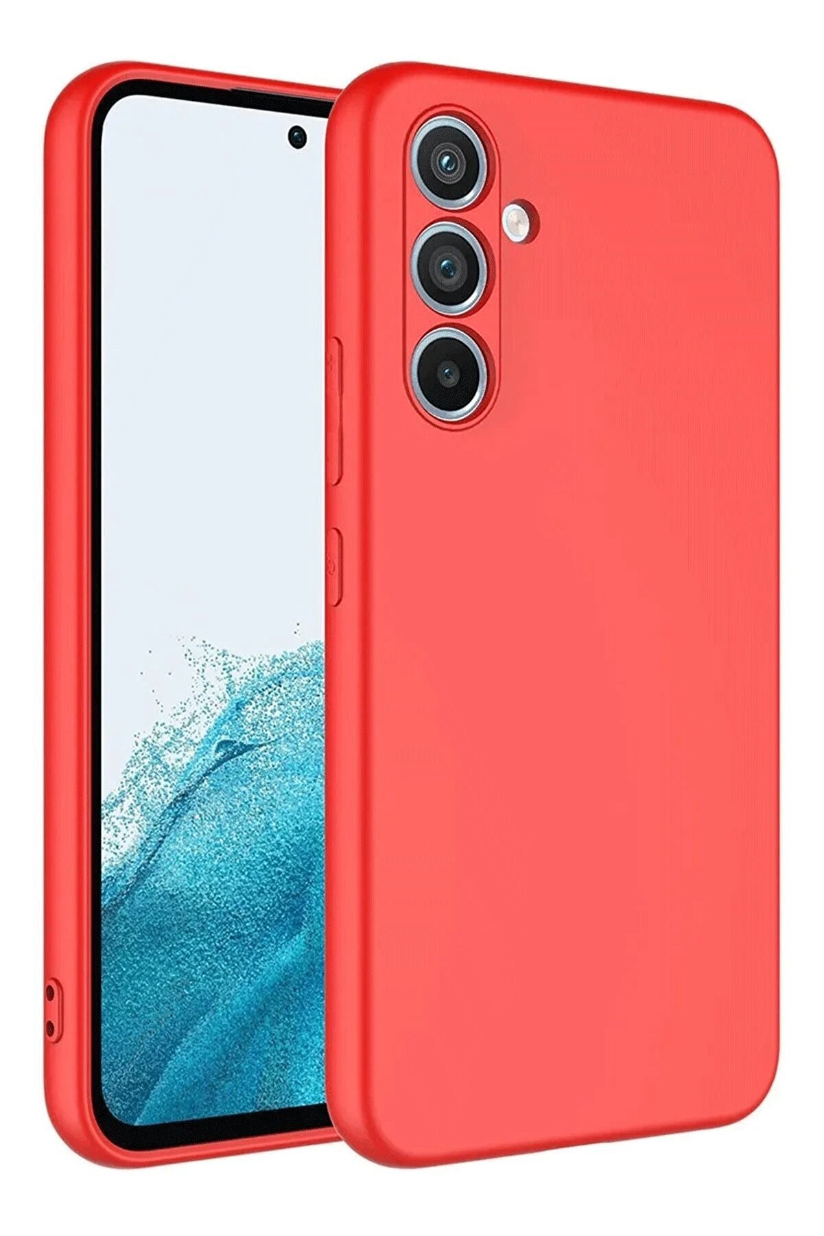 CepteToptan Samsung Galaxy A16 5G Kılıf First Silikon - Kırmızı - DROPX3717-6099