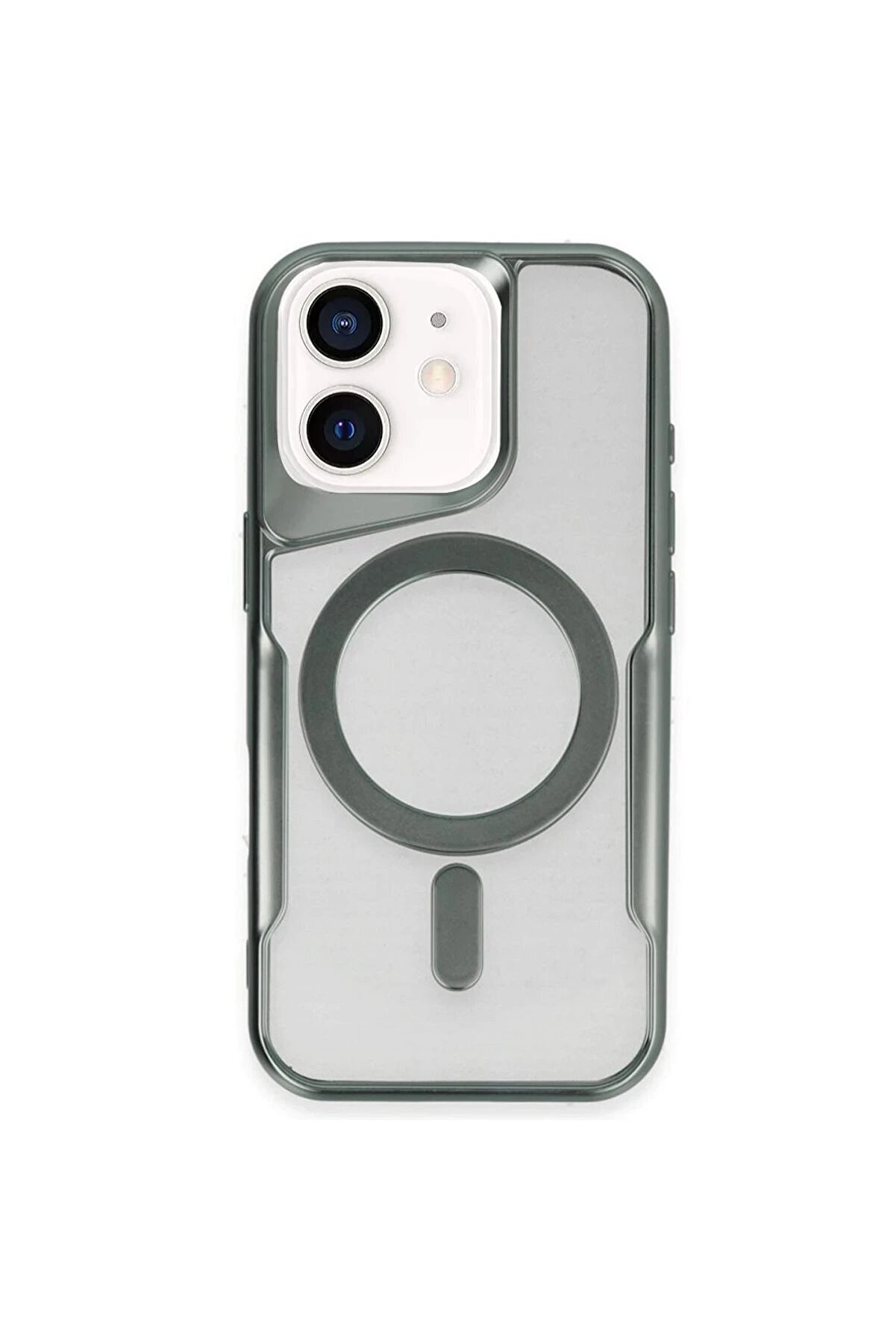 CepteToptan iPhone 11 Kılıf Boyi Magsafe Silikon Kapak - Yeşil - DROPX2408-9940