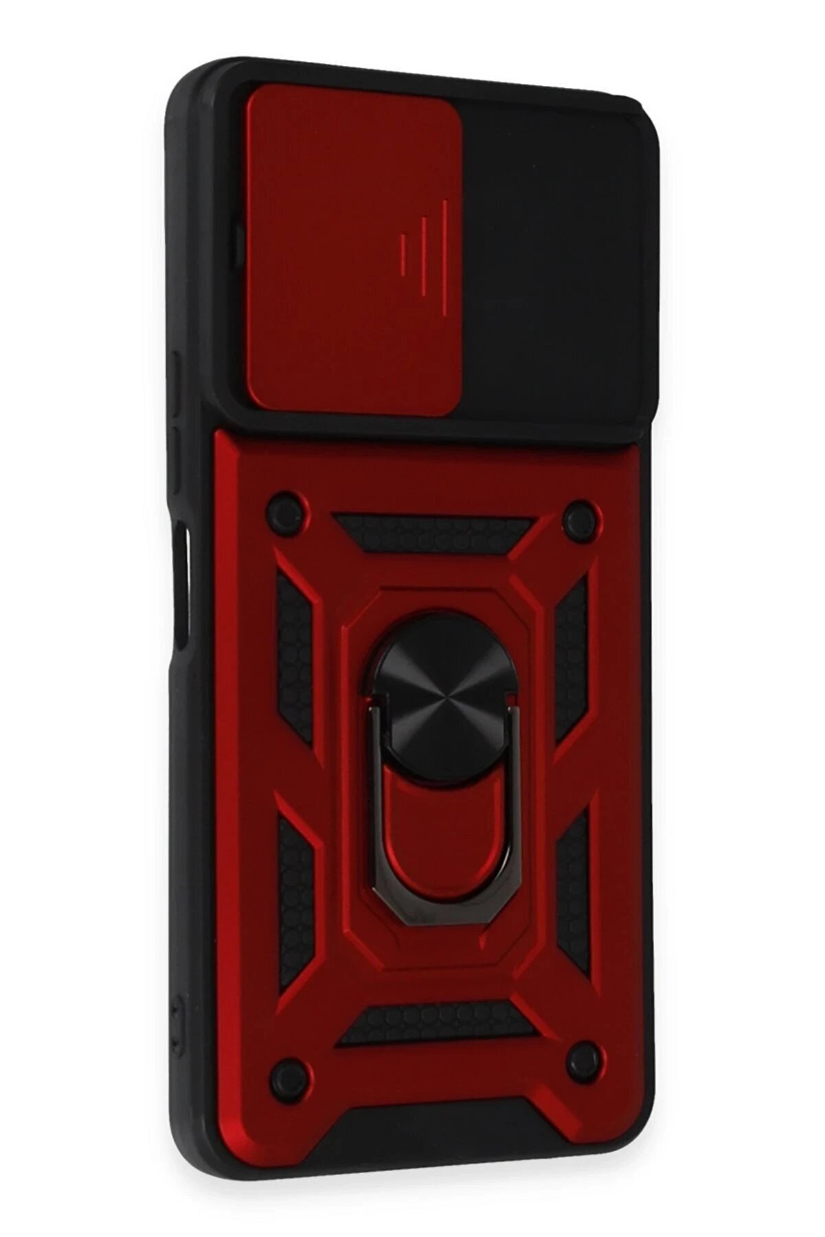 Vi̇vo Y36 Kılıf Pars Lens Yüzüklü Si̇li̇kon - Kırmızı - Dropx1304-3582