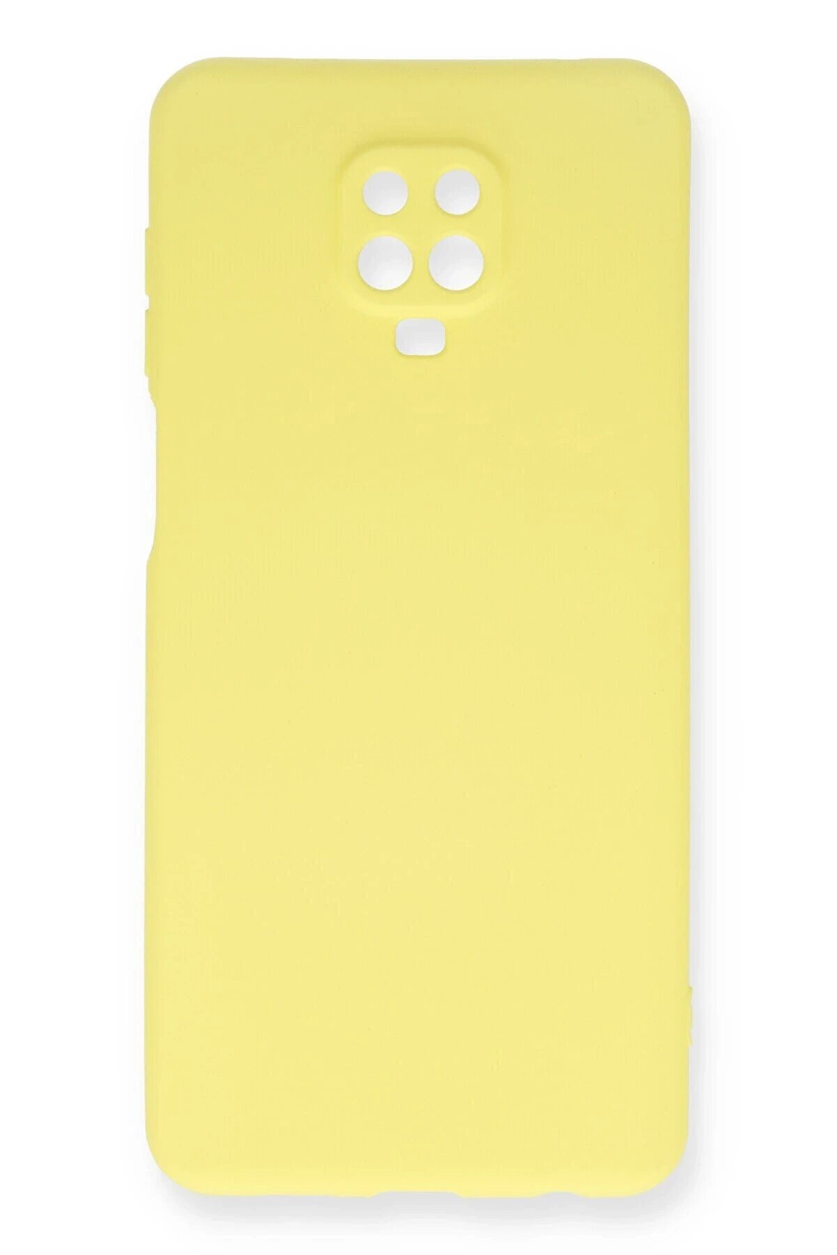 CepteToptan Xiaomi Redmi Note 9 Pro Kılıf Nano içi Kadife Silikon - Sarı - DROPX8527-1581