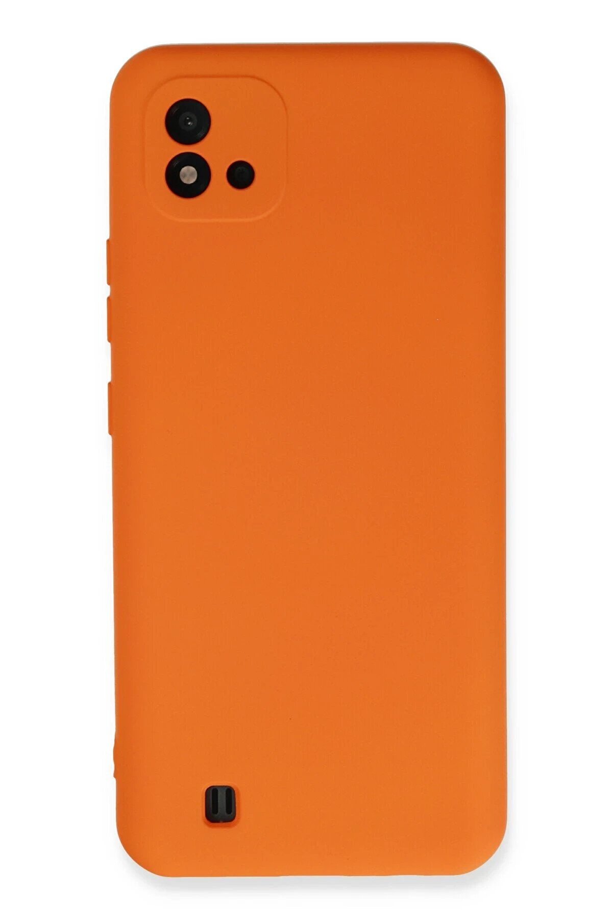 CepteToptan Realme C11 2021 Kılıf Nano içi Kadife Silikon - Turuncu - DROPX7264-8969