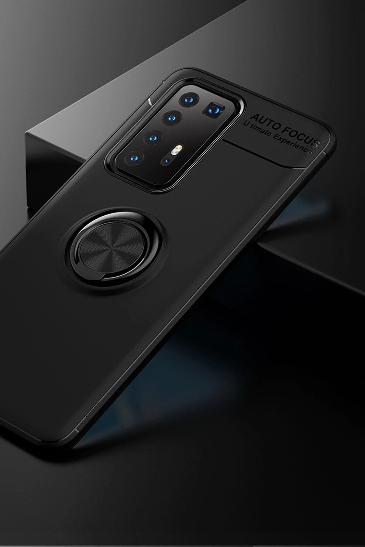 Huawei̇ P40 Pro Kılıf Range Yüzüklü Si̇li̇kon - Si̇yah - Dropx2383-7273