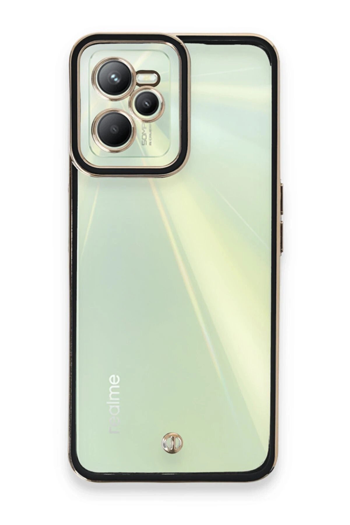 CepteToptan Realme C35 Kılıf Liva Lens Silikon - Siyah - DROPX1516-1947