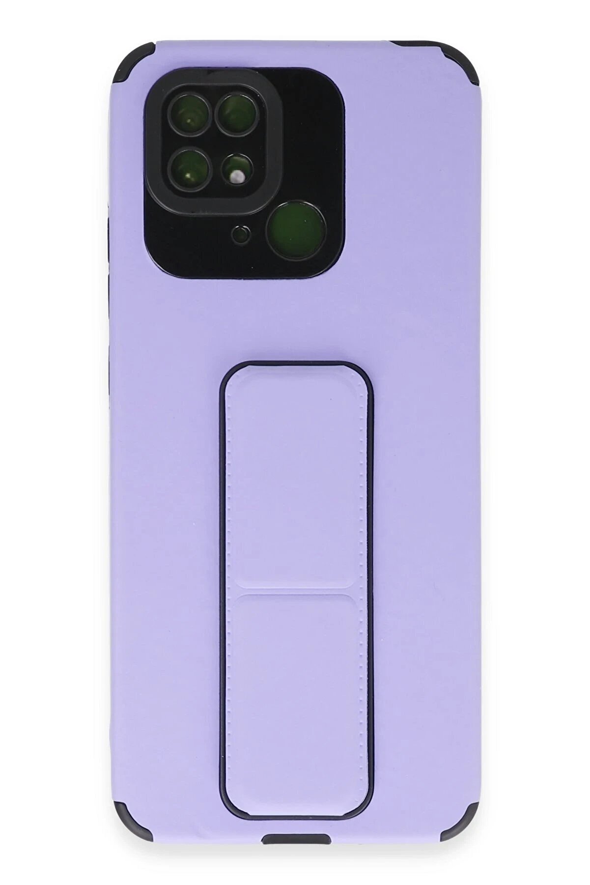 Xi̇aomi̇ Redmi̇ 10C Kılıf Mega Standlı Si̇li̇kon - Li̇la - Dropx7234-2768