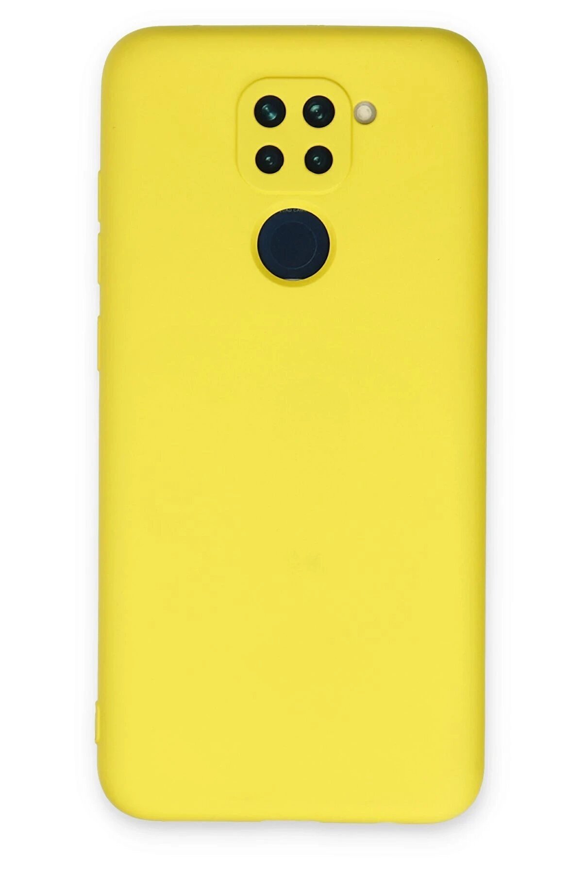 CepteToptan Xiaomi Redmi Note 9 Kılıf Nano i&ccedil;i Kadife Silikon - Sarı - DROPX9540-4080