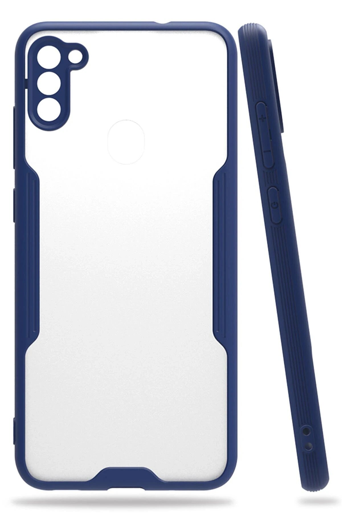 CepteToptan Samsung Galaxy A11 Kılıf Platin Silikon - Lacivert - DROPX9636-5887