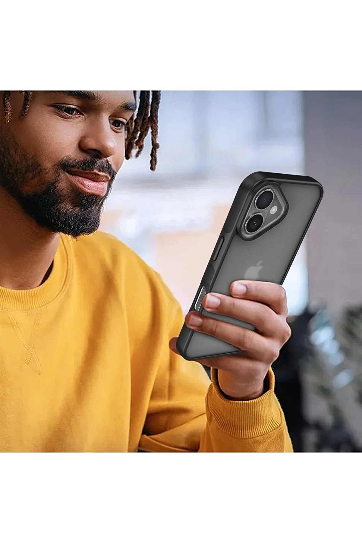 İphone 16 Kılıf Elegant Kapak - Pudra - Dropx2975-7030