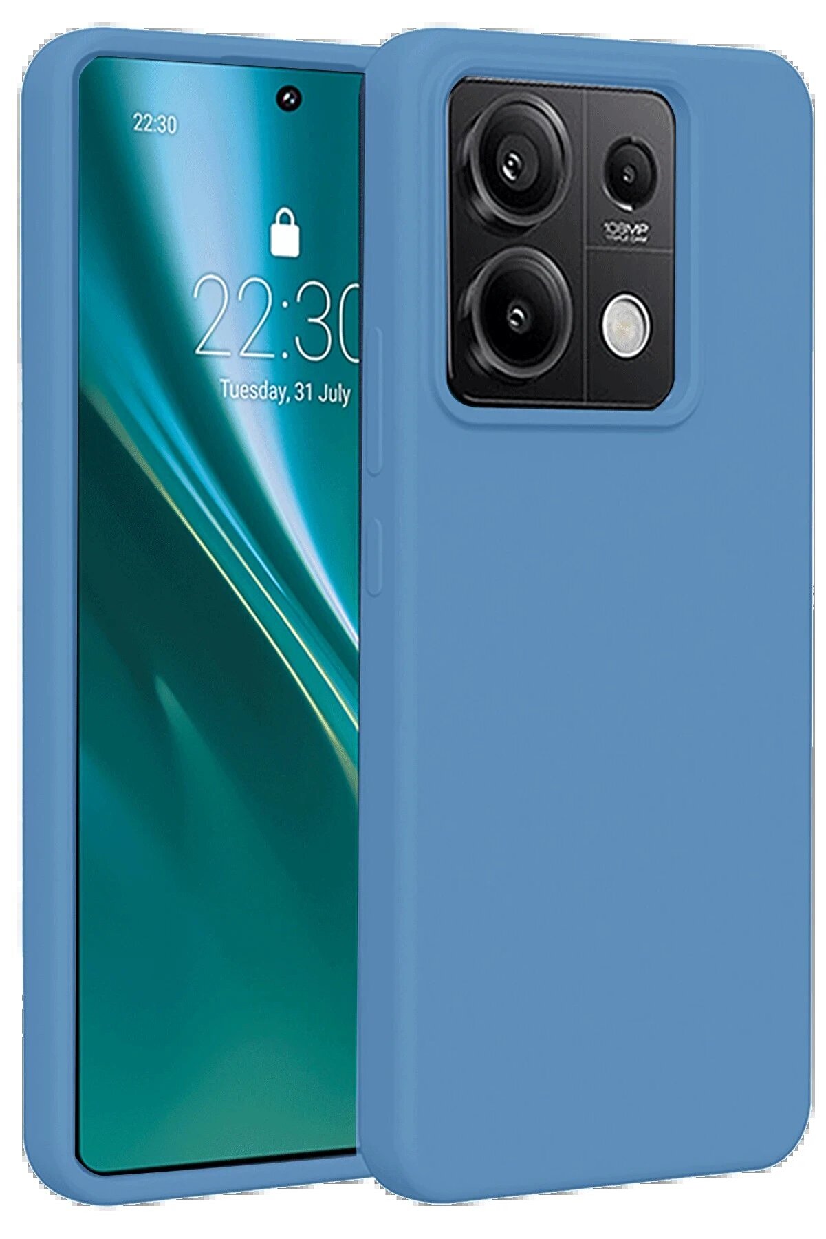 CepteToptan Xiaomi Redmi Note 13 Pro 4G Kılıf First Silikon - Mavi - DROPX3341-4178