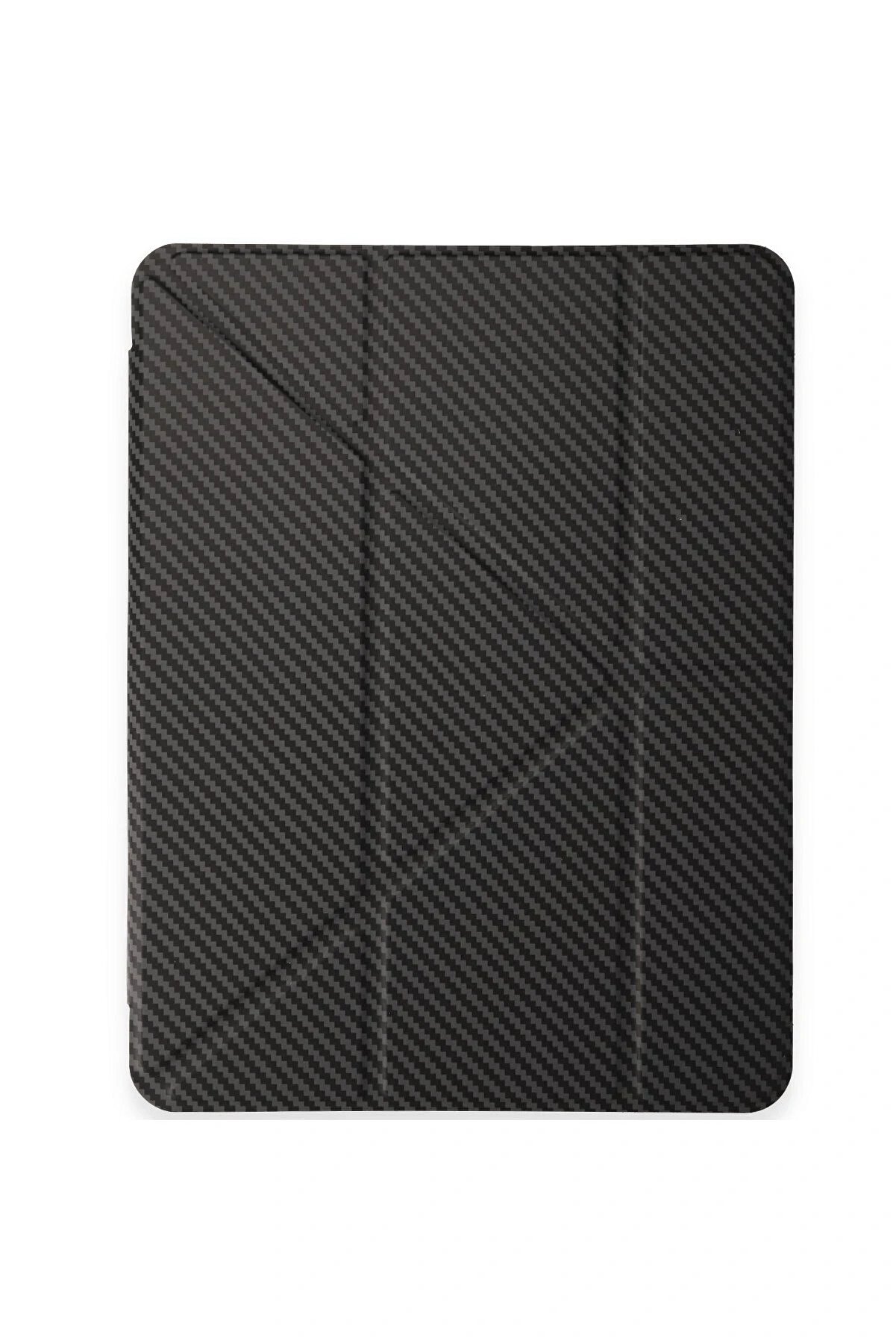 OEM iPad Pro 13 (2024) Kılıf Color Karbon Tablet Kılıfı - Koyu Gri - asoy1777-9587