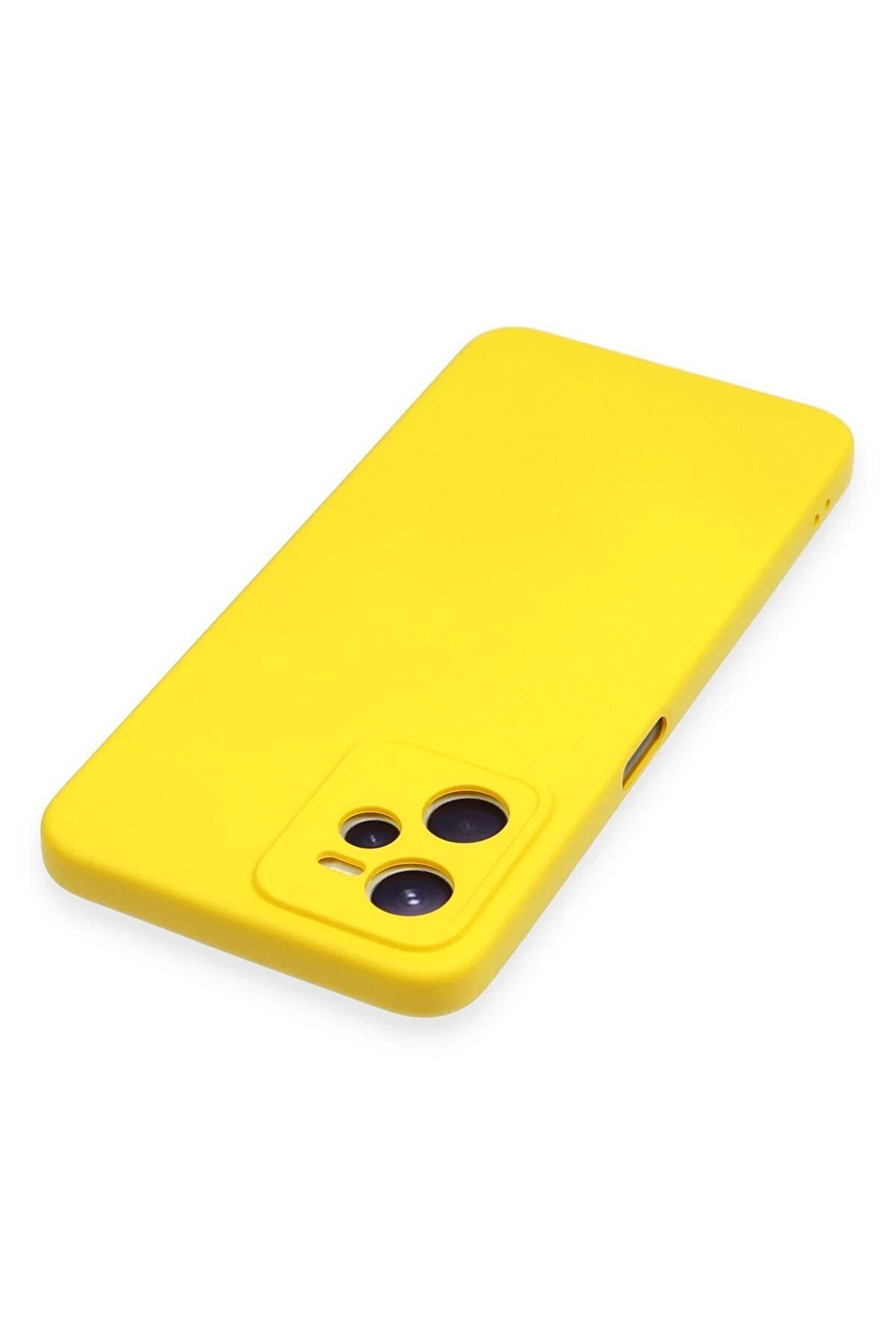 Realme C35 Kılıf Nano İçi̇ Kadi̇fe Si̇li̇kon - Sarı - Dropx3520-6275