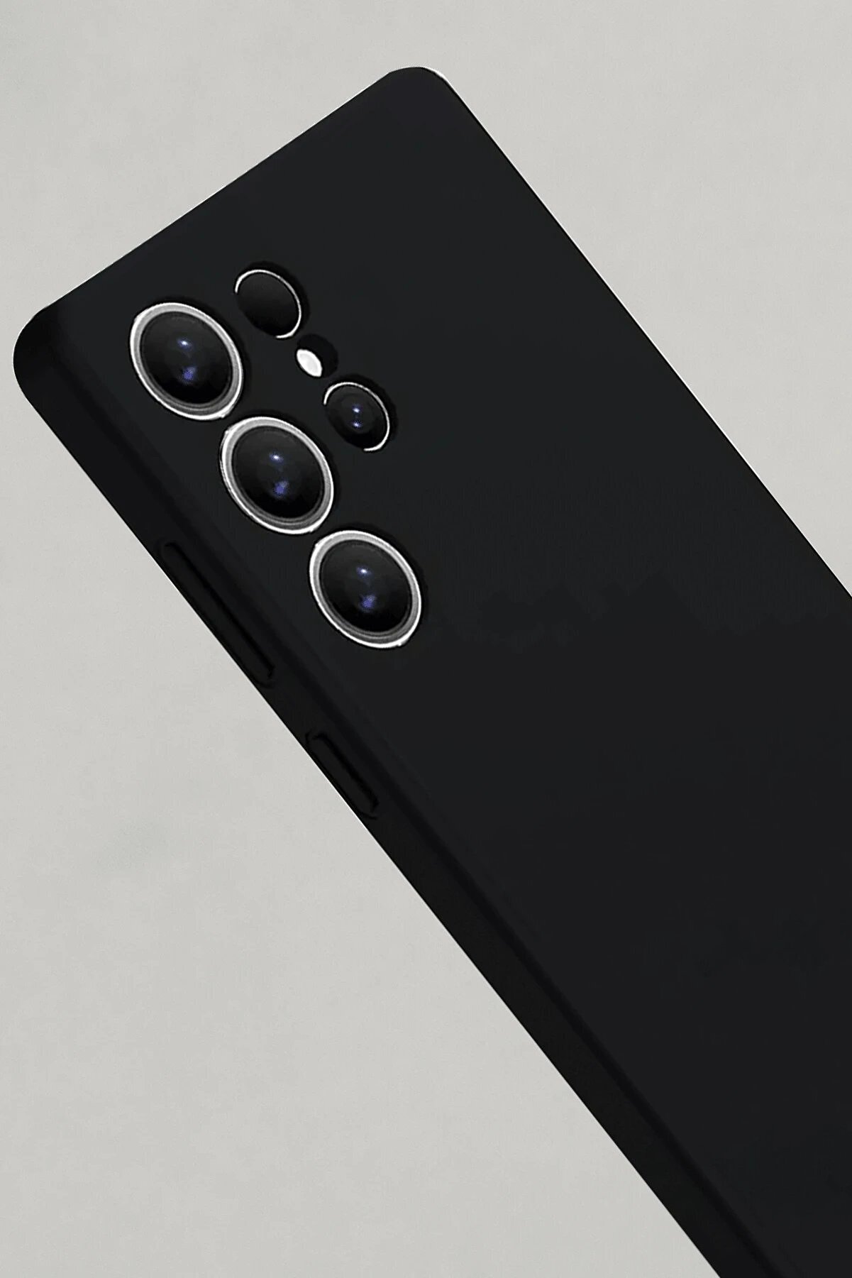 Samsung Galaxy S25 Ultra Kılıf Nano İ&ccedil;i̇ Kadi̇fe Si̇li̇kon - Si̇yah - Dropx2642-6562