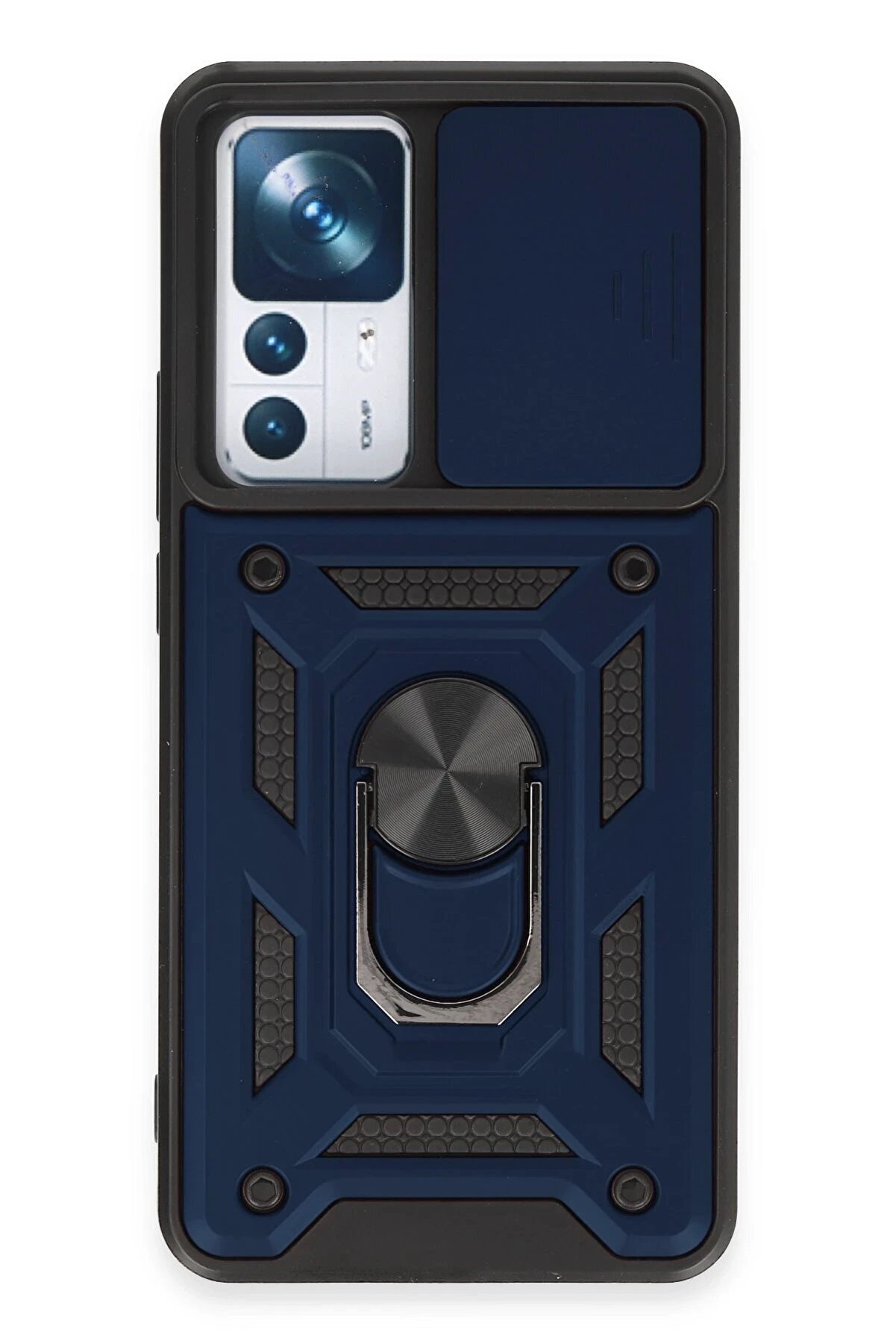 CepteToptan Xiaomi Mi 12T Pro Kılıf Pars Lens Y&uuml;z&uuml;kl&uuml; Silikon - Lacivert - DROPX9648-5600