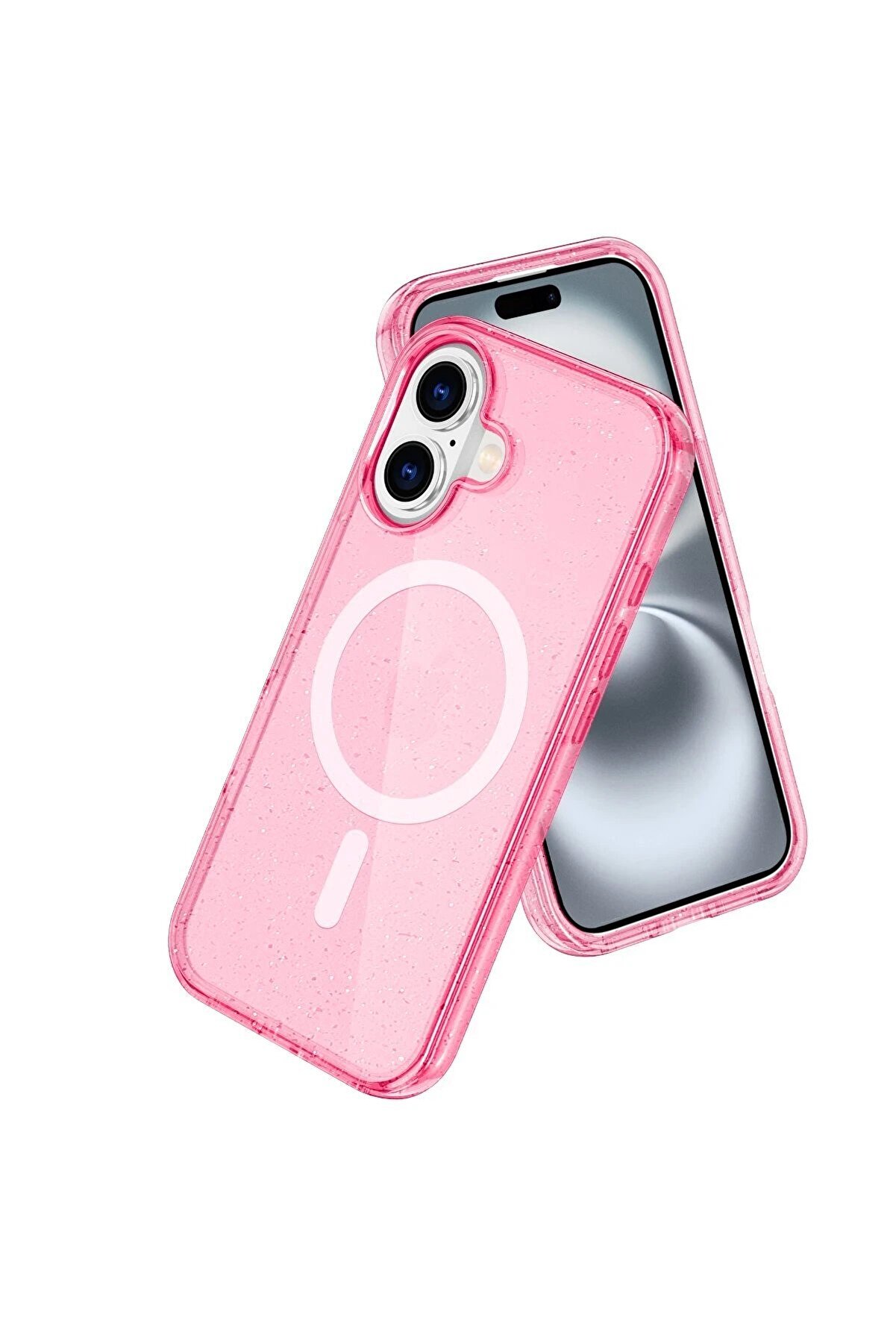 İphone 16 Plus Kılıf Glow Magsafe Kapak - Pembe - Dropx1014-8136