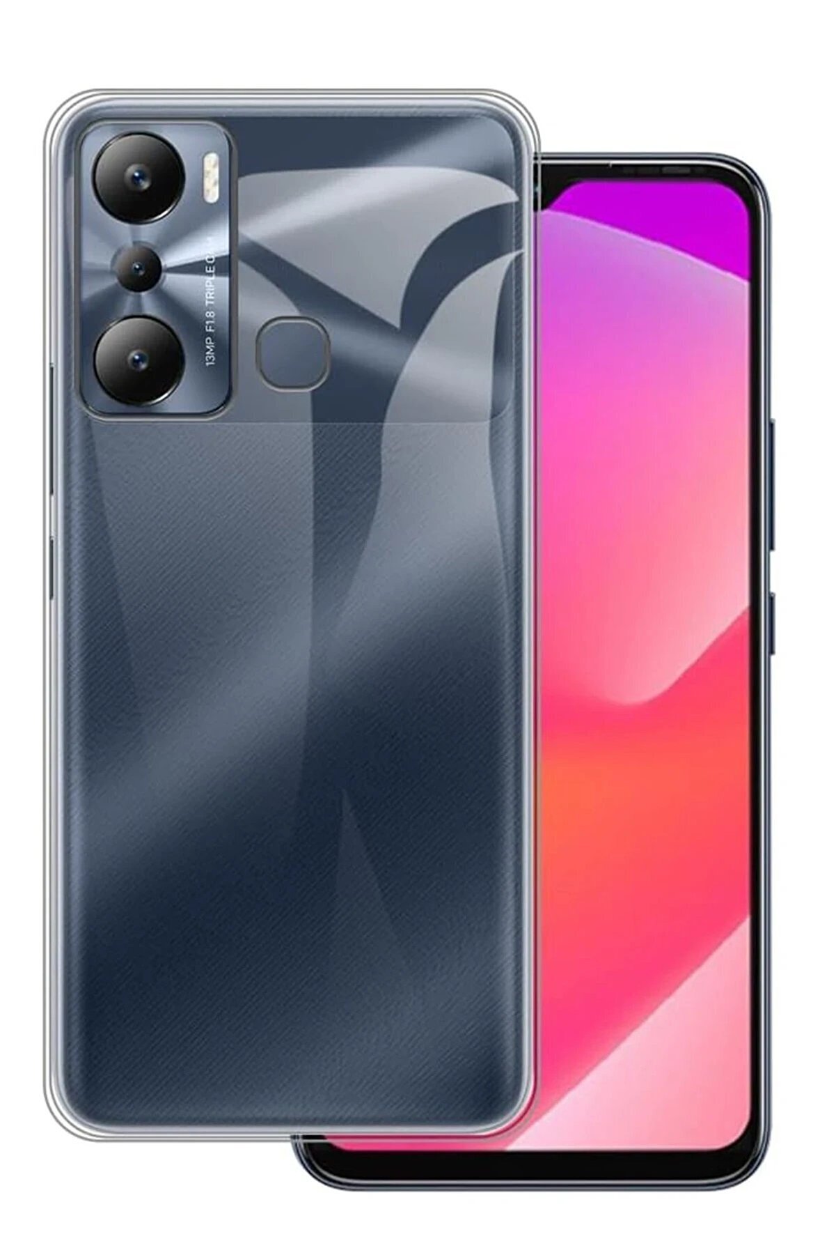 CepteToptan İnfinix Hot 20i Kılıf L&uuml;x Şeffaf Silikon - DROPX7736-9807