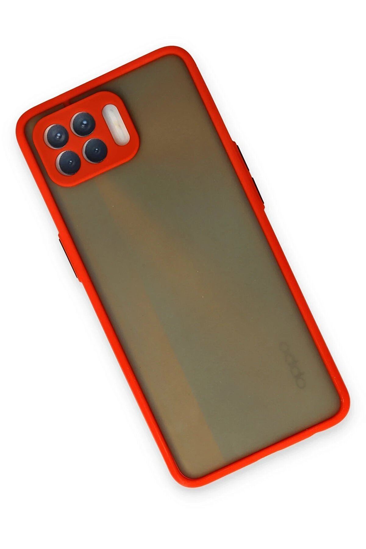 Oppo Reno 4 Li̇te Kılıf Montreal Si̇li̇kon Kapak - Kırmızı - Dropx4153-5567