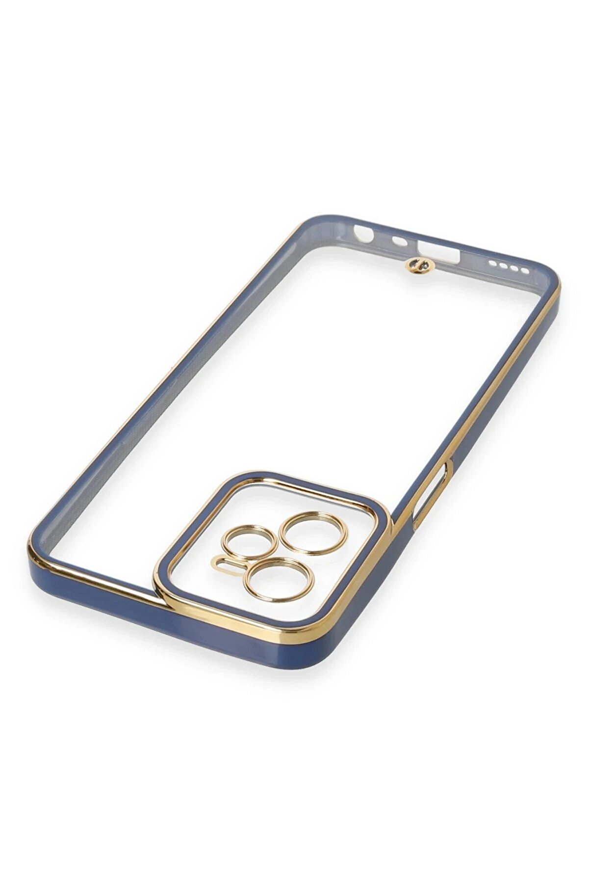 Realme C35 Kılıf Li̇va Lens Si̇li̇kon - Mavi̇ - Dropx4796-2523