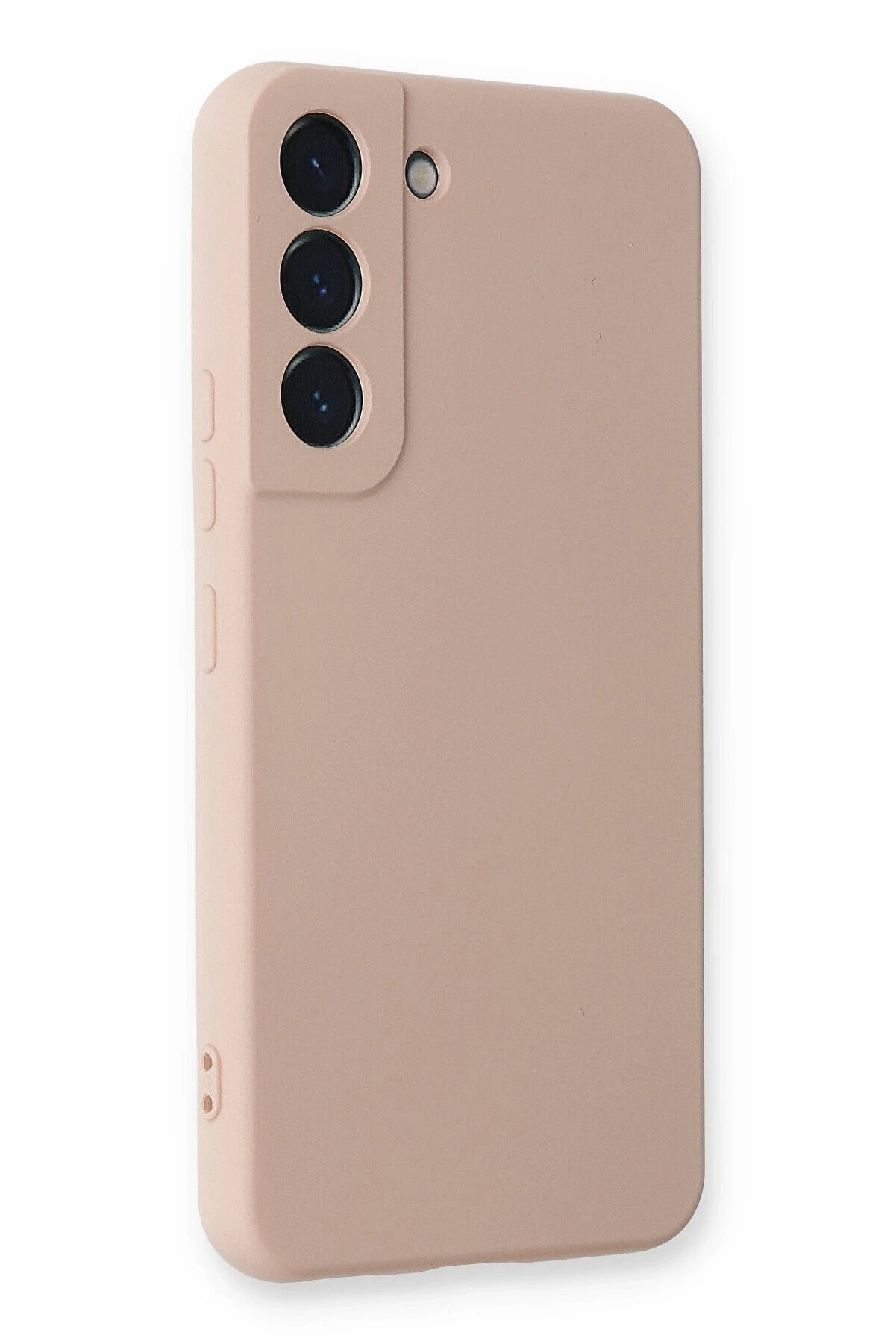 Samsung Galaxy S22 Plus Kılıf Nano İ&ccedil;i̇ Kadi̇fe Si̇li̇kon - Pudra - Dropx2011-5435