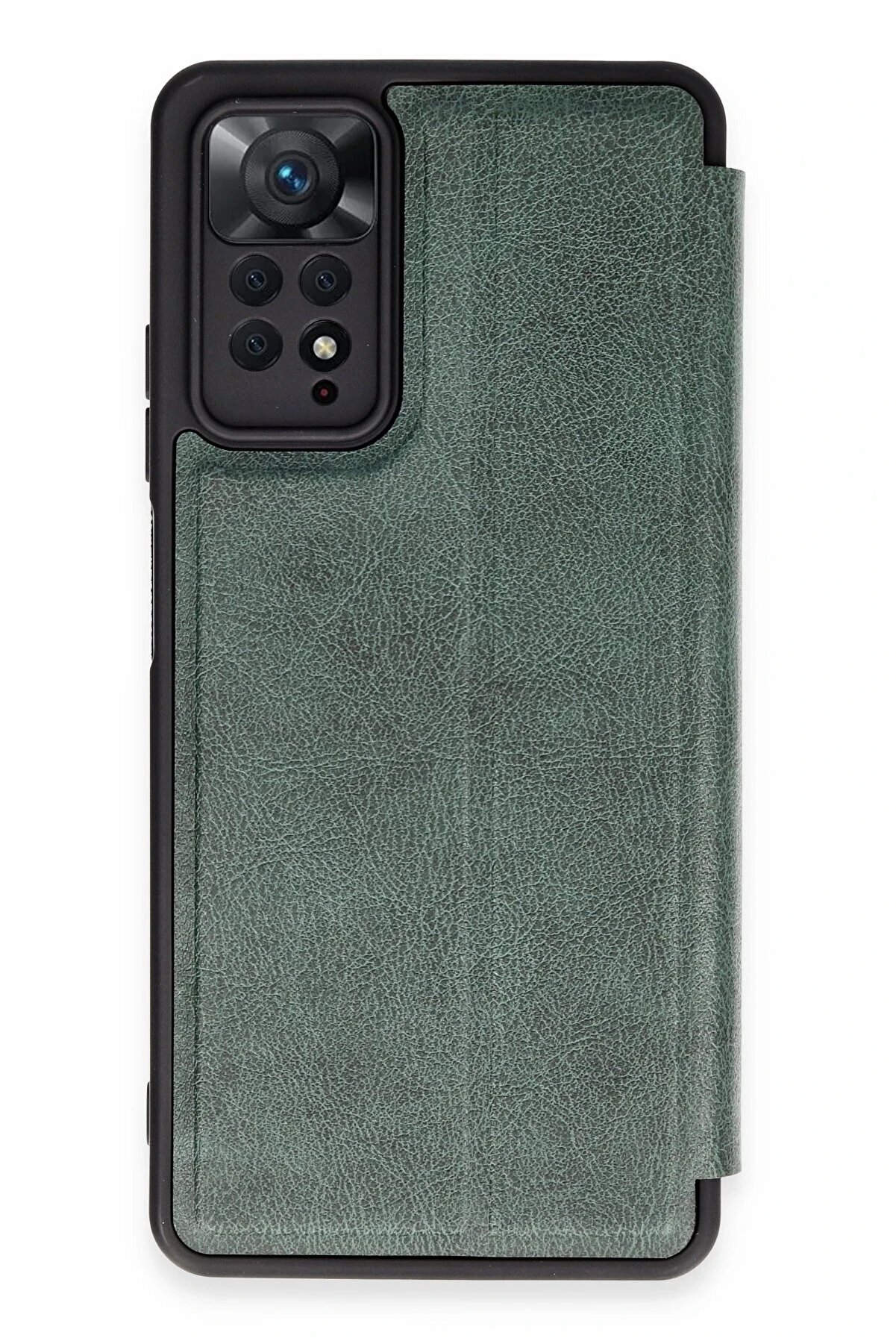 CepteToptan Xiaomi Redmi Note 12 Pro 4G Kılıf Flip Cover - Koyu Yeşil - DROPX9432-7195