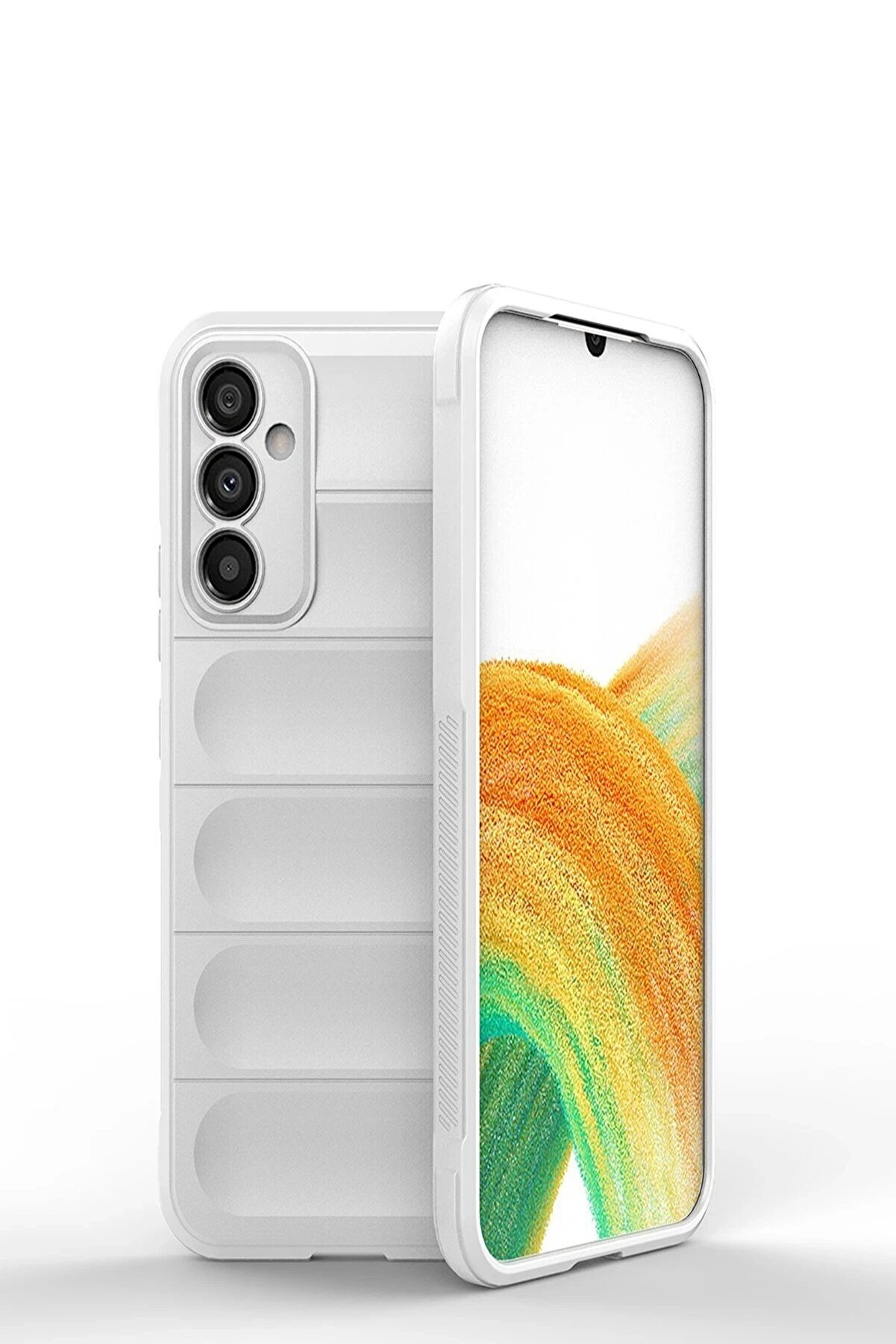 CepteToptan Samsung Galaxy A15 4G Kılıf Optimum Silikon - Krem - NEO5042-9335