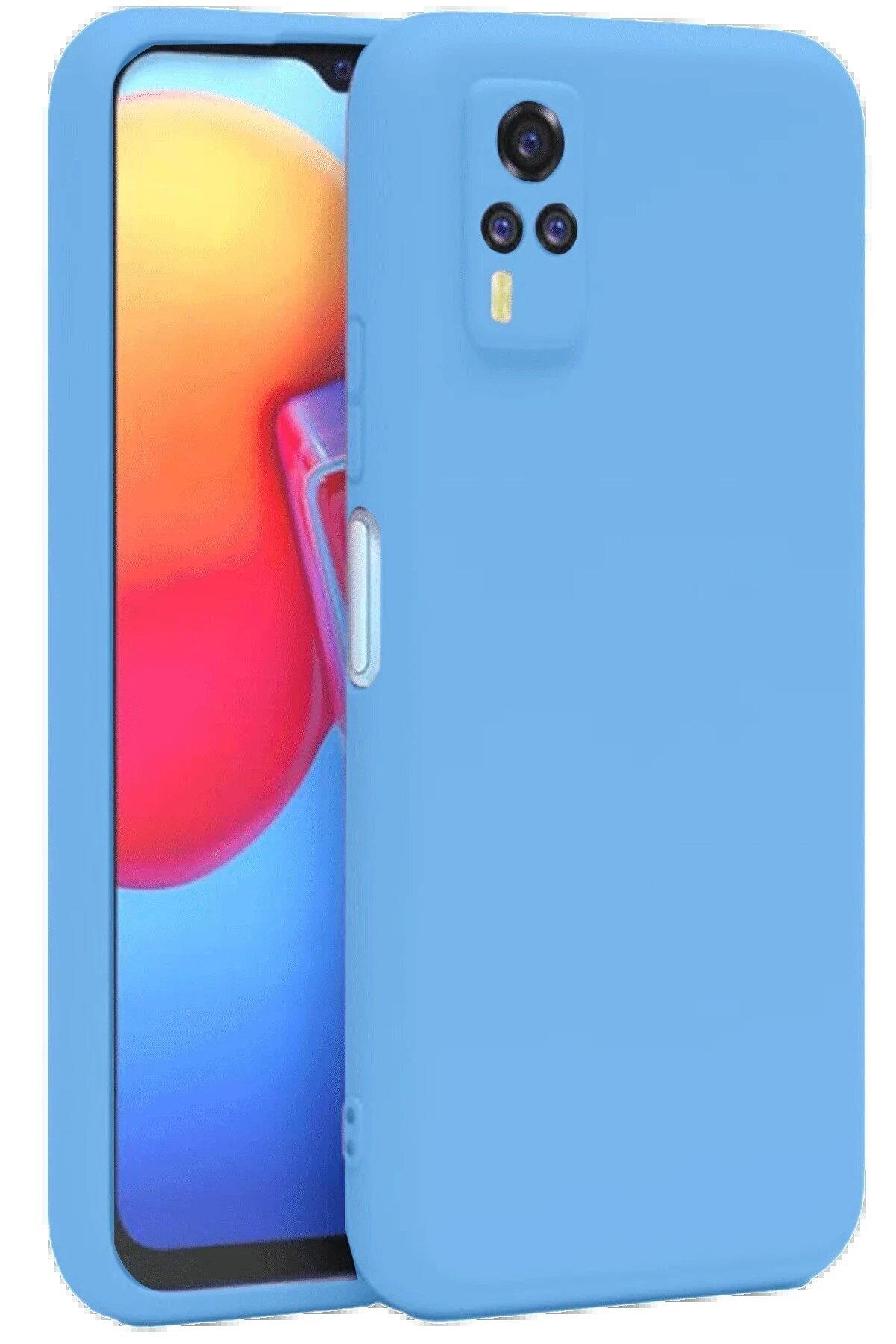 CepteToptan Vivo Y53S Kılıf Nano içi Kadife Silikon - Mavi - DROPX8412-5859