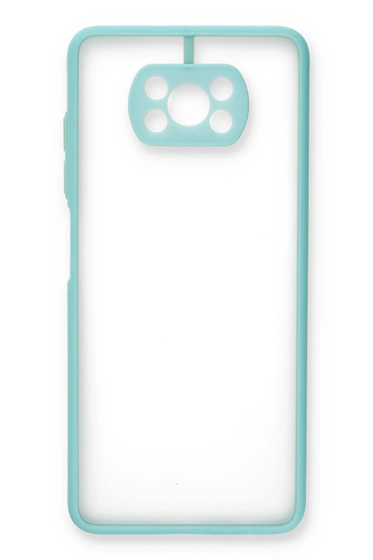 CepteToptan Xiaomi Pocophone X3 Kılıf Montreal Silikon Kapak - Turkuaz - DROPX3621-9028