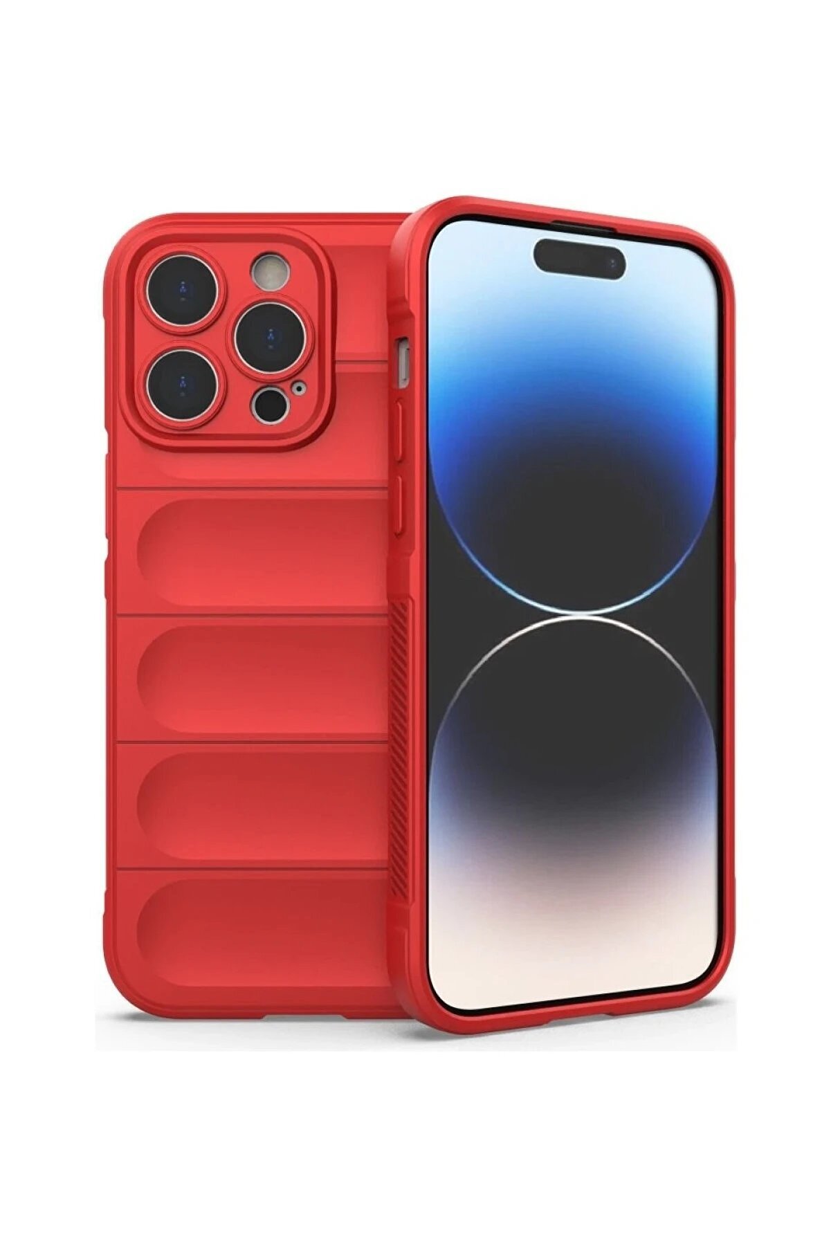 CepteToptan iPhone 16 Pro Max Kılıf Optimum Silikon - Kırmızı - DROPX3823-5961