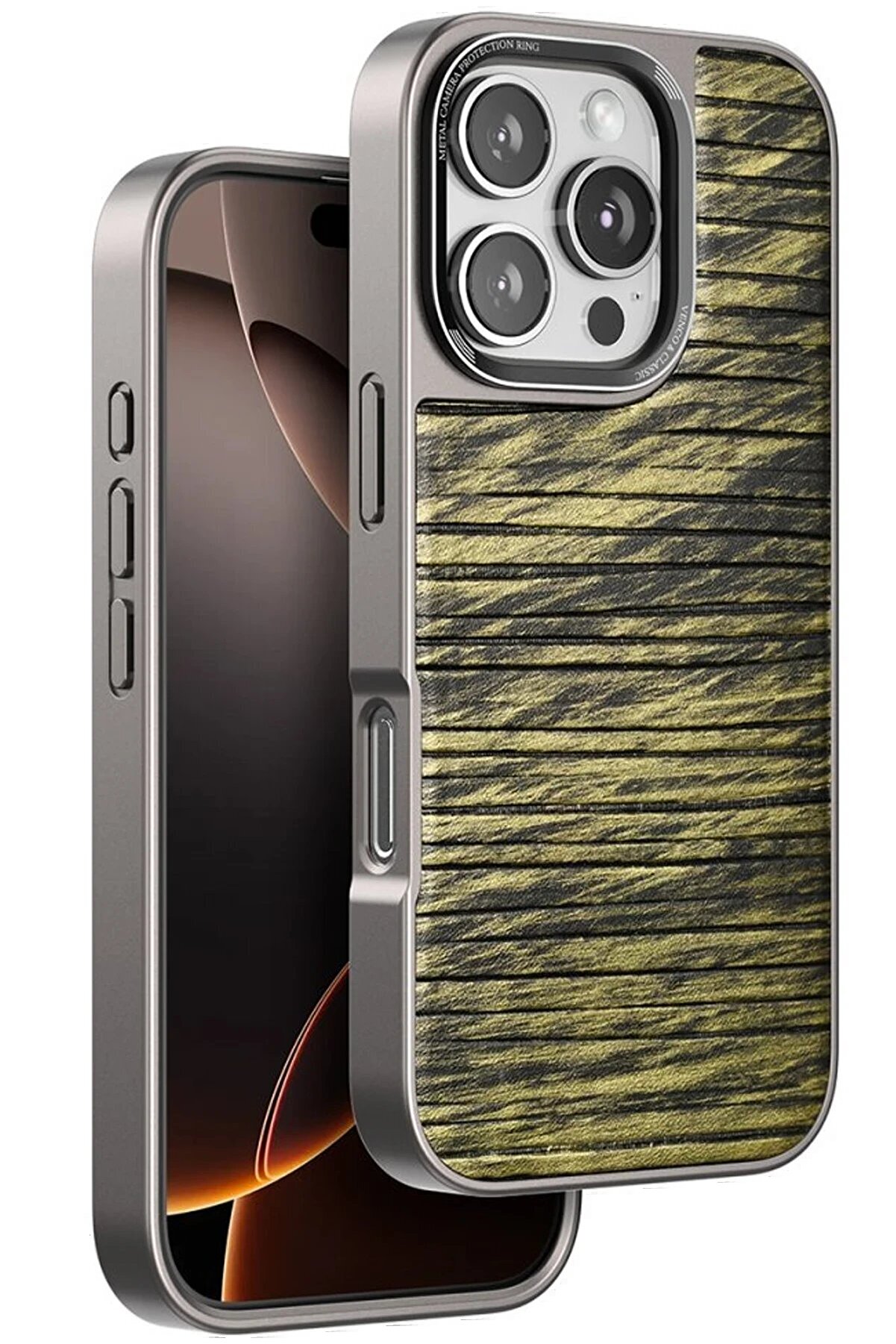 CepteToptan iPhone 16 Pro Wave Kapak - Koyu Kahve - DROPX9076-2223