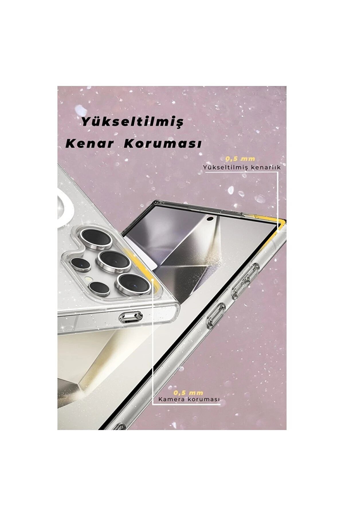 Samsung Galaxy S23 Kılıf Glow Magsafe Kapak - Şeffaf - Dropx1277-7855