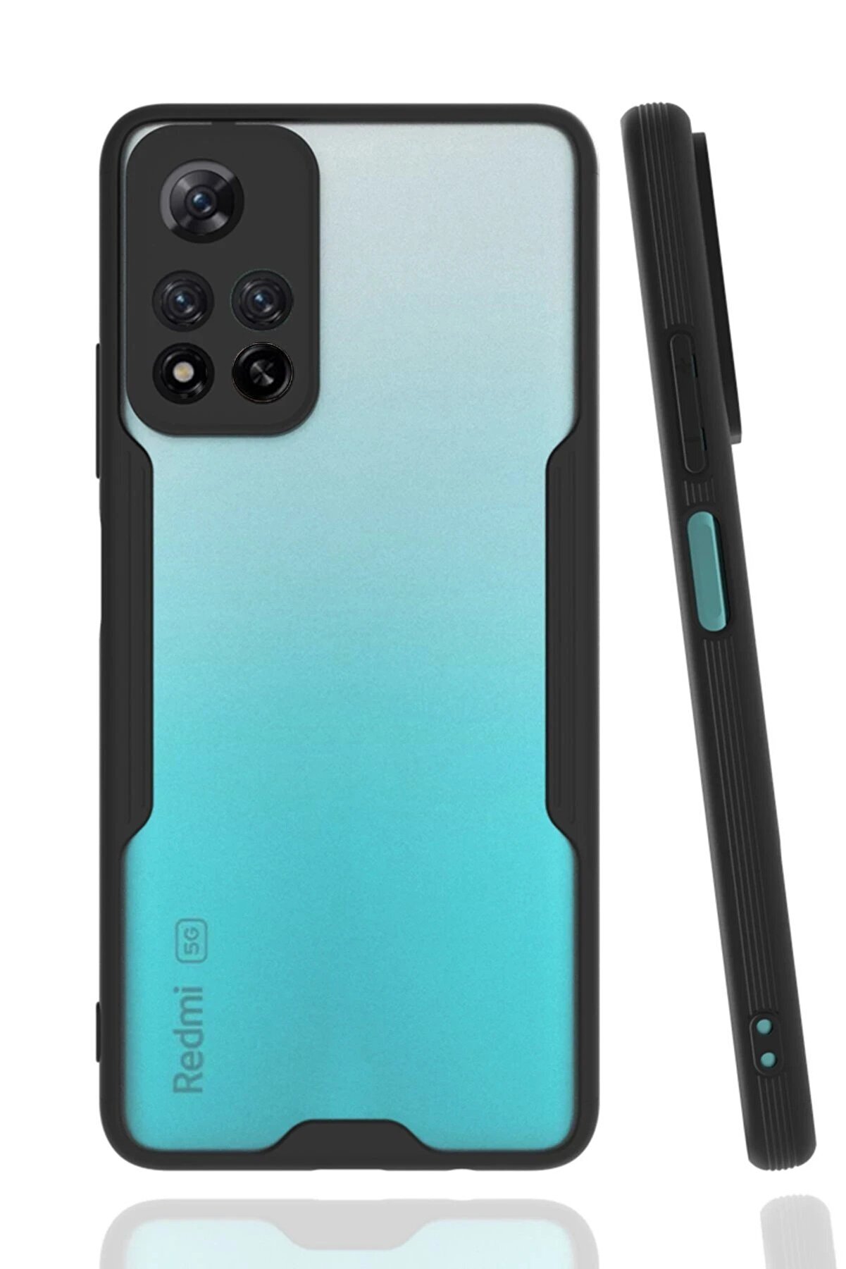 CepteToptan Xiaomi Redmi Note 11 Pro Plus 5G Kılıf Platin Silikon - Siyah - DROPX8244-8163