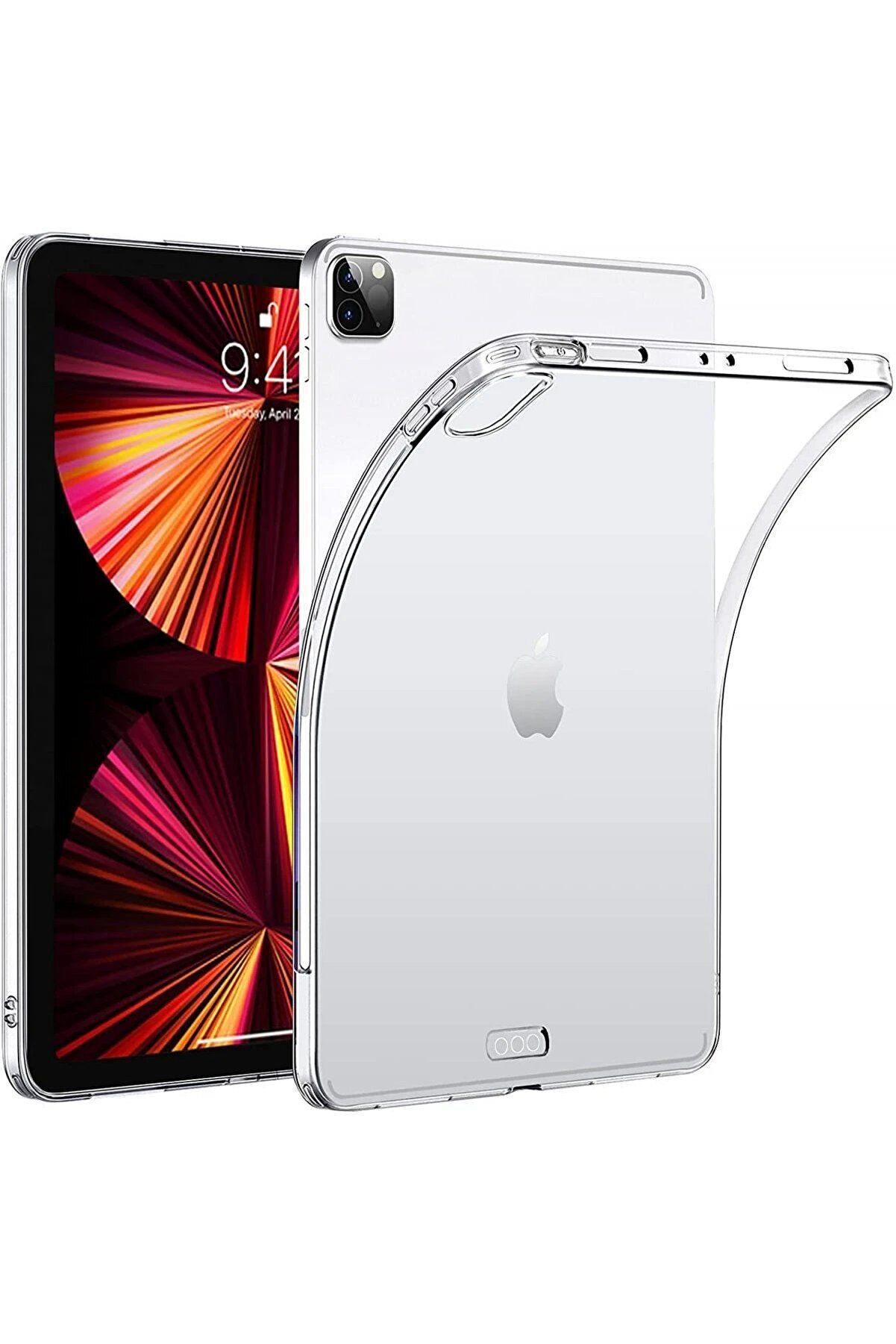CepteToptan iPad Pro 11 (2020) Kılıf Tablet Şeffaf Silikon - DROPX4612-7711