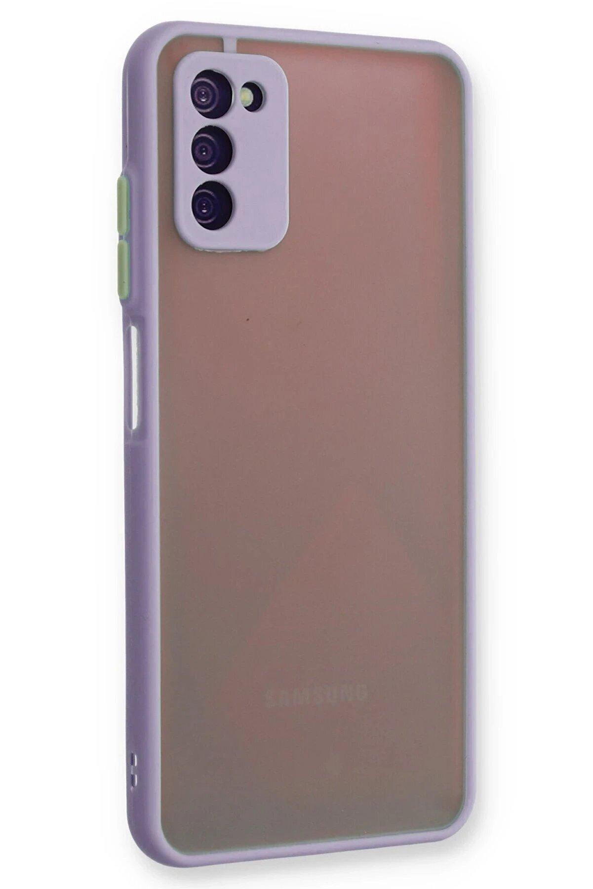 Samsung Galaxy A03S Kılıf Montreal Si̇li̇kon Kapak - Mor - Dropx5184-2741