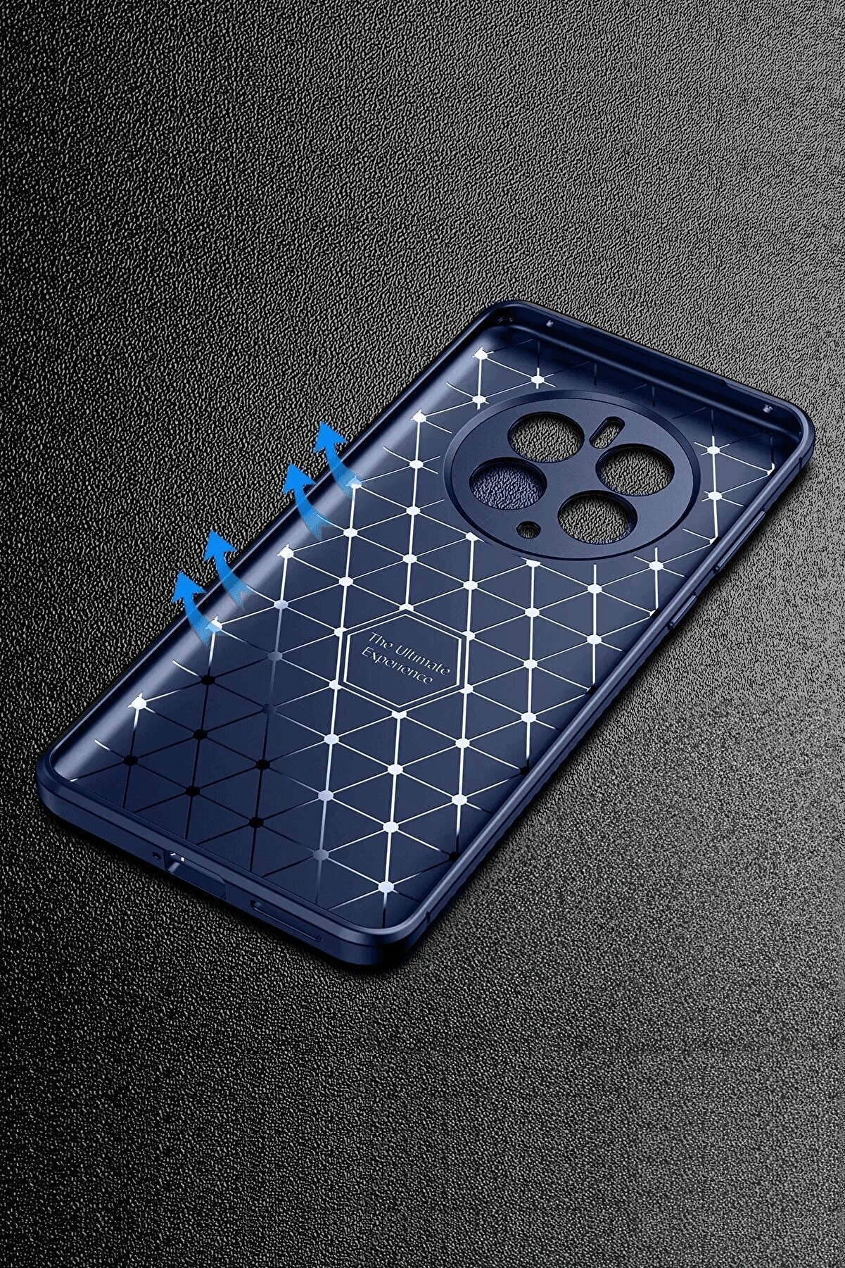 Realme 12 Pro Plus Kılıf Auto Focus Karbon Kapak - Laci̇vert - Dropx1684-3462