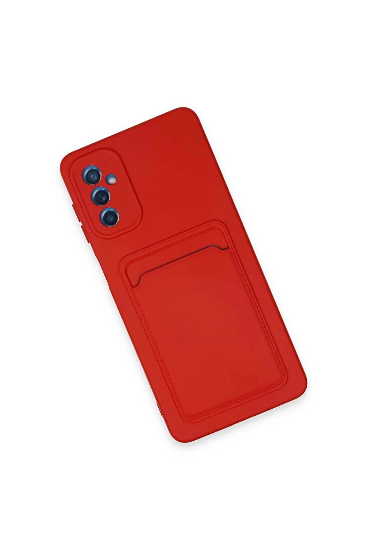 Samsung Galaxy A14 4G Kılıf Kelvi̇n Kartvi̇zi̇tli̇ Si̇li̇kon - Kırmızı - Dropx1796-5053