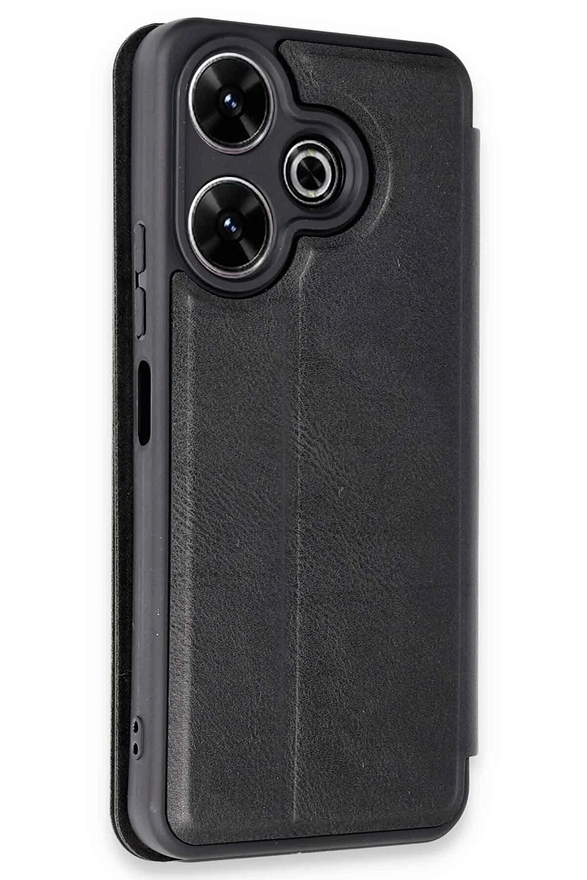 Xi̇aomi̇ Redmi̇ 13 4G Kılıf Fli̇p Cover - Si̇yah - Dropx7483-7025