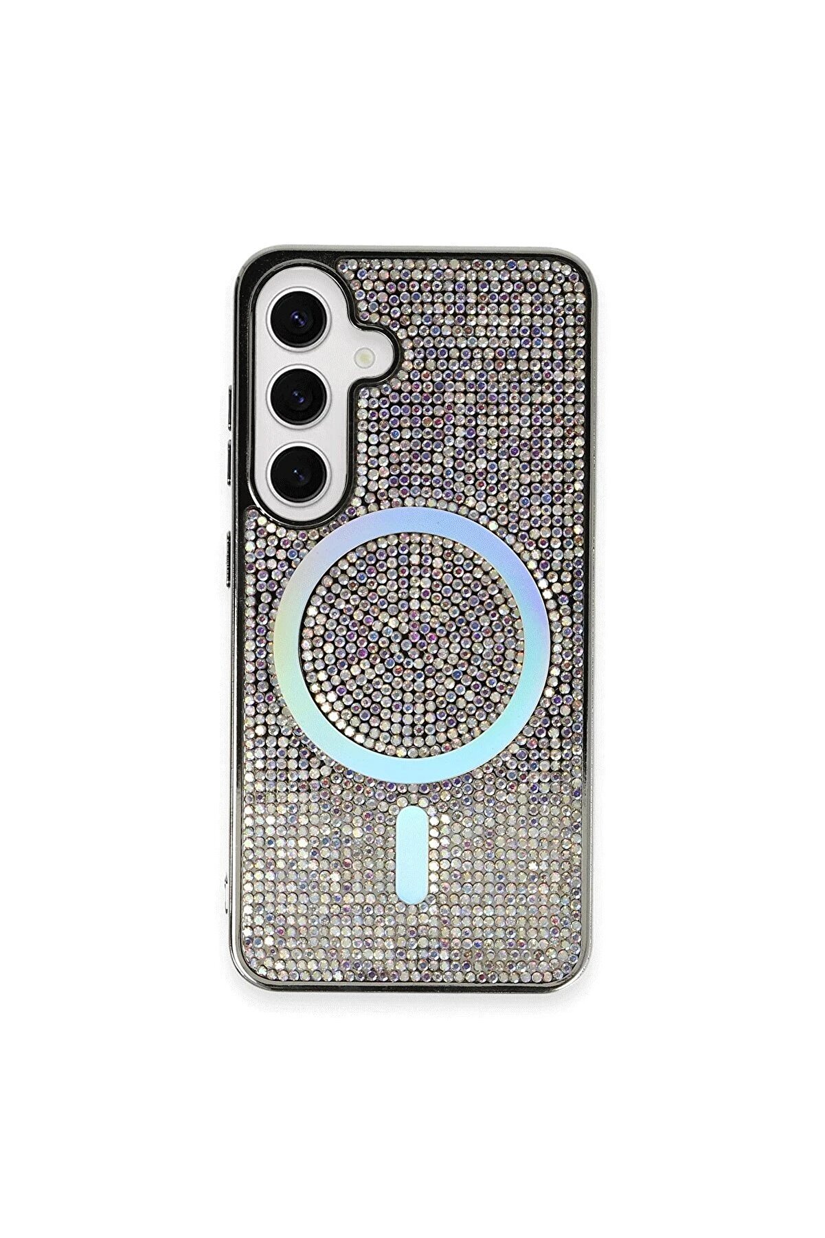 CepteToptan Samsung Galaxy S24 Kılıf Diamond Magsafe Kapak - Rainbow - DROPX1061-3534