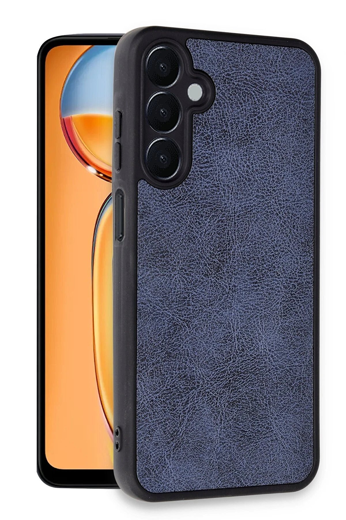 Samsung Galaxy M15 Kılıf Aras Deri̇ Kapak - Laci̇vert - Dropx8935-2410