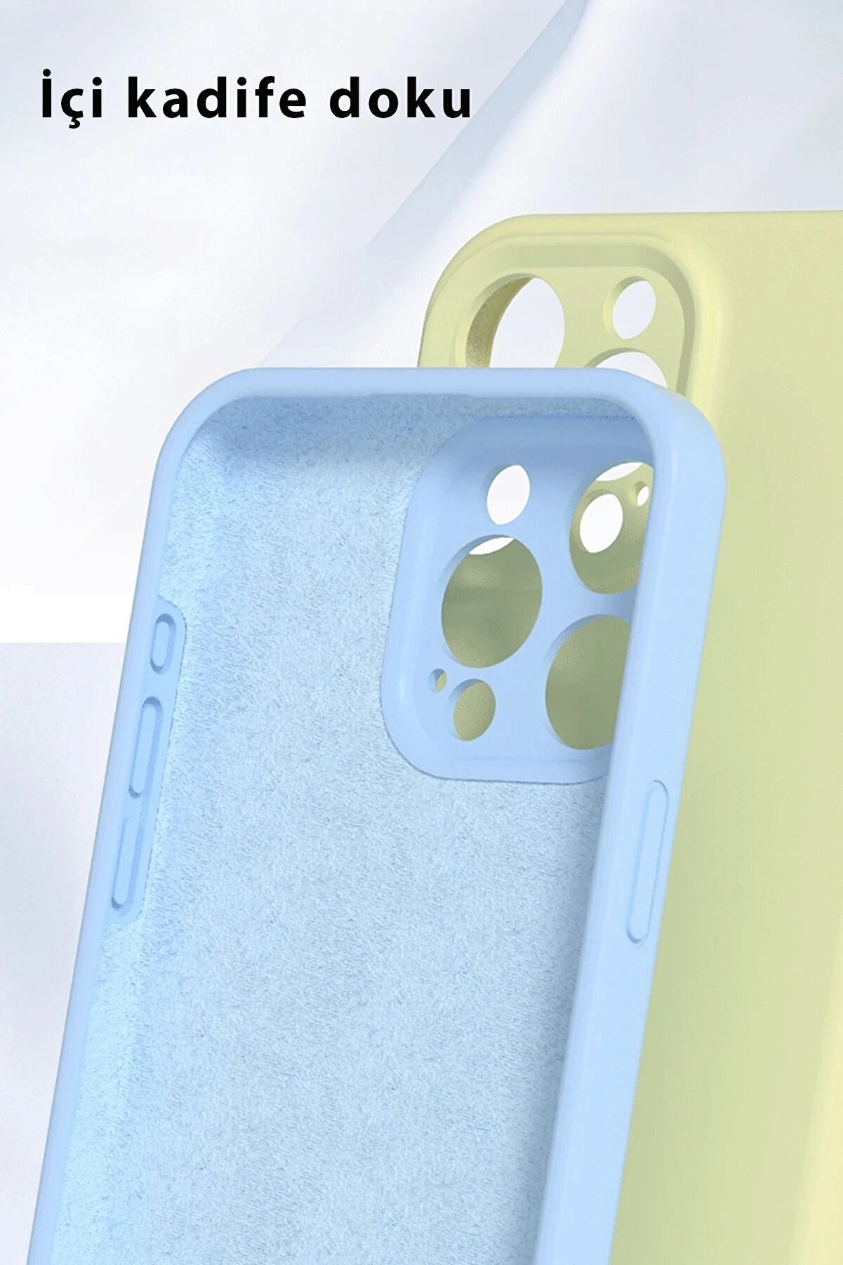 İphone 16 Pro Kılıf Nano İ&ccedil;i̇ Kadi̇fe Si̇li̇kon - Si̇yah - Dropx3281-2226