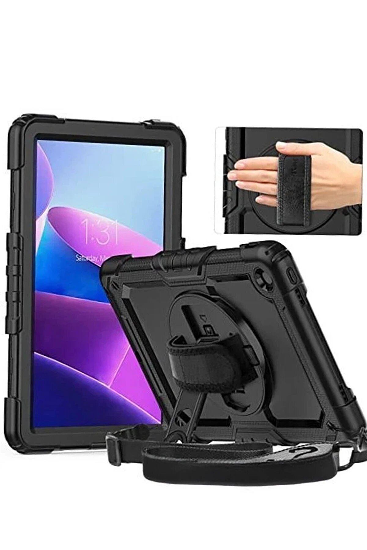 CepteToptan Xiaomi Redmi Pad SE 4G Kılıf Amazing Tablet Kapak - Siyah - DROPX8907-9292