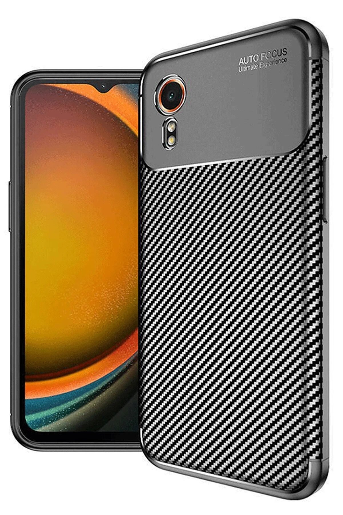 Samsung Galaxy Xcover 7 Kılıf Auto Focus Karbon Kapak - Si̇yah - Dropx5525-7778