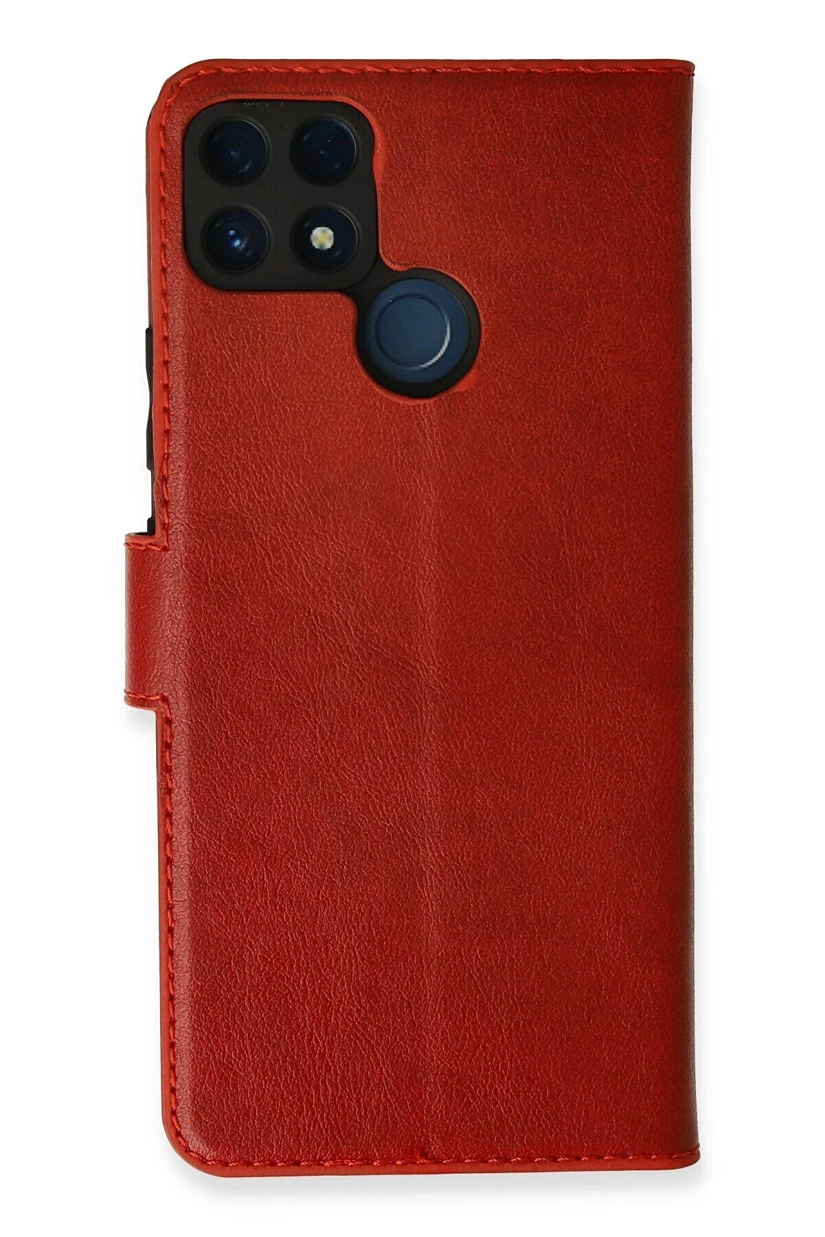 CepteToptan Realme C25 Kılıf Trend S Plus Kapaklı Kılıf - Kırmızı - DROPX5418-8880