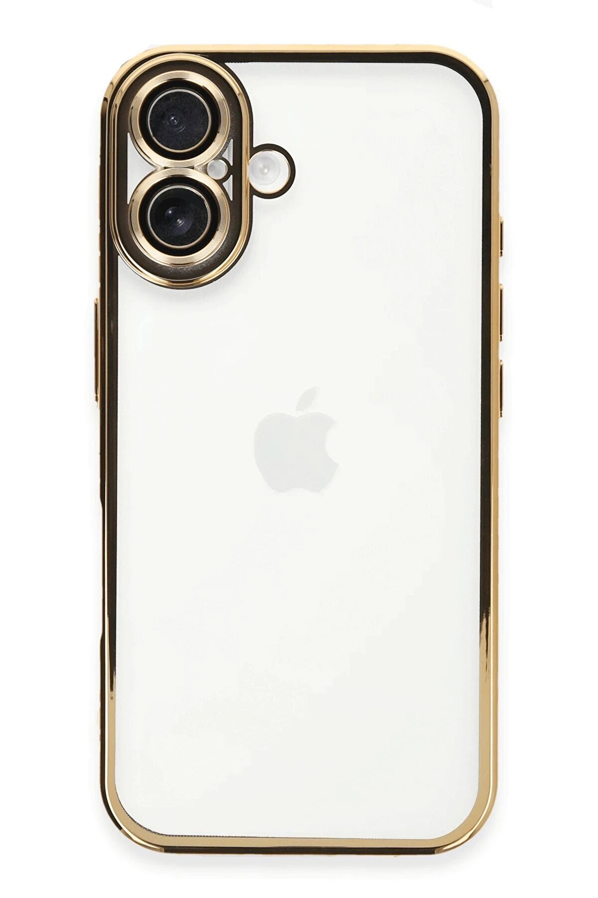 CepteToptan iPhone 16 Plus Kılıf Lensli Silikon - Gold - DROPX1275-5299