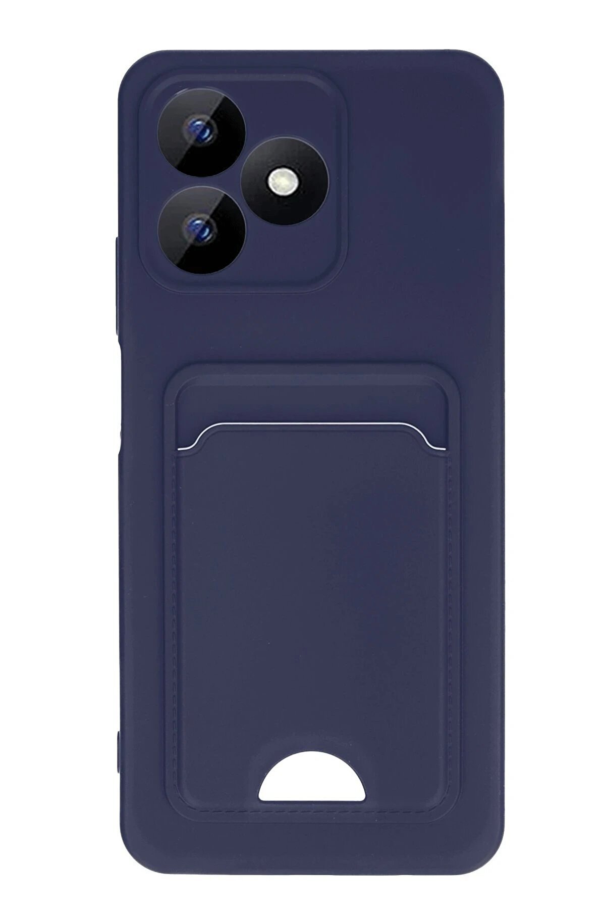 CepteToptan Realme Note 50 4G Kılıf Kelvin Kartvizitli Silikon - Lacivert - DROPX3584-5009