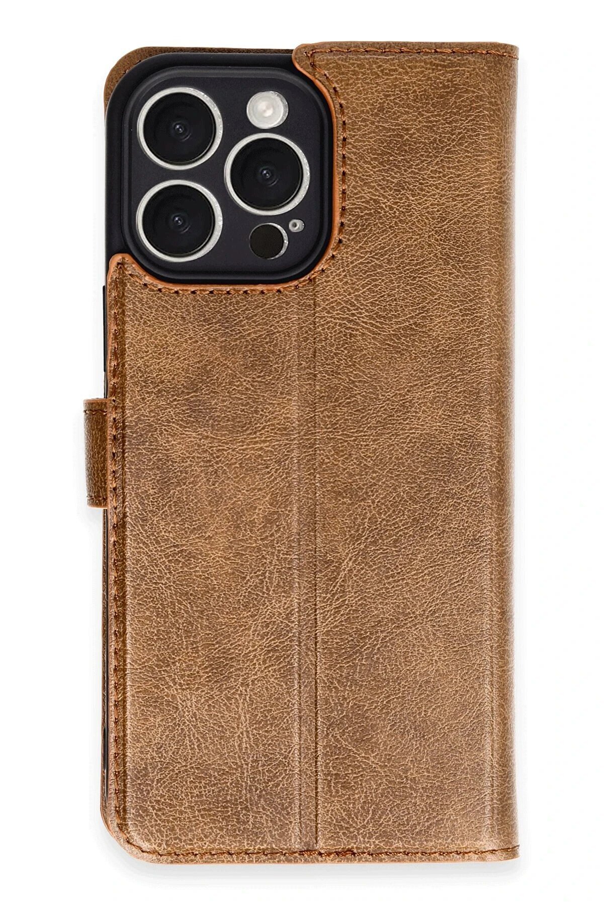 CepteToptan iPhone 16 Pro Max Kılıf Trend S Plus Kapaklı Kılıf - Taba - DROPX6168-7303