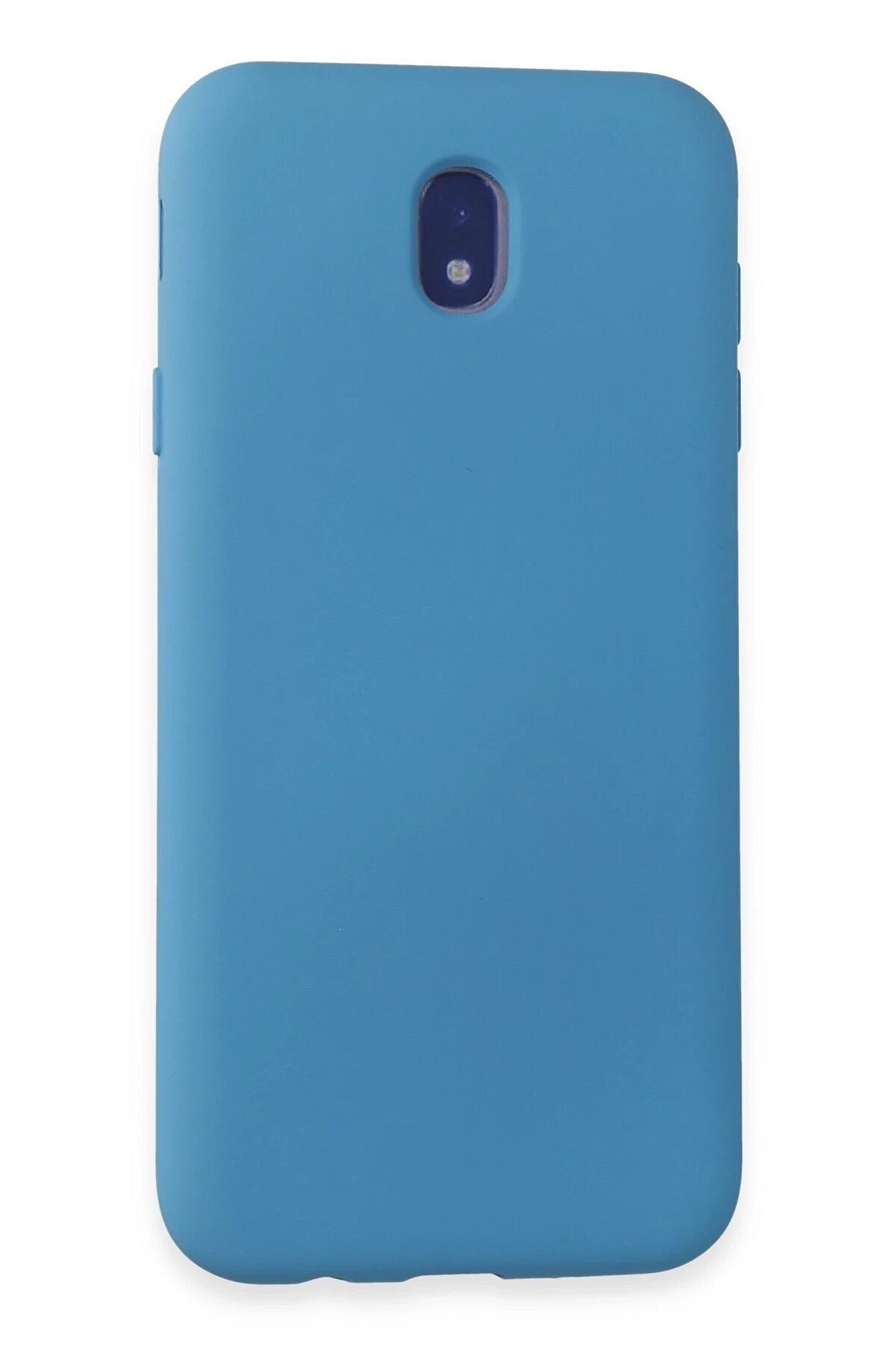 CepteToptan Samsung Galaxy J7 Pro / J730 Kılıf Nano i&ccedil;i Kadife Silikon - Mavi - DROPX9019-9840