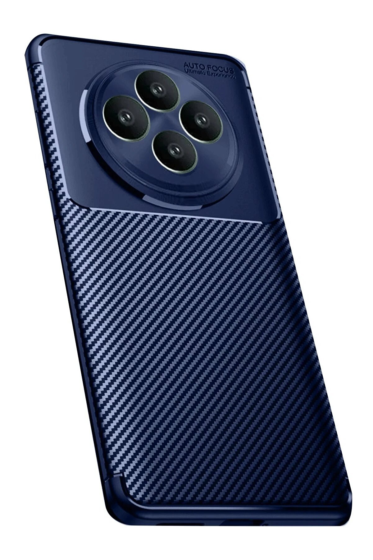 CepteToptan Oppo Reno 11 FS Kılıf Auto Focus Karbon Kapak - Lacivert - DROPX7672-5919