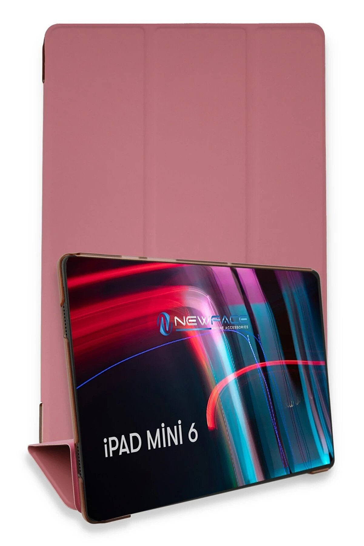 CepteToptan iPad Mini 6 Kılıf Tablet Smart Kılıf - Pembe - DROPX7820-9061